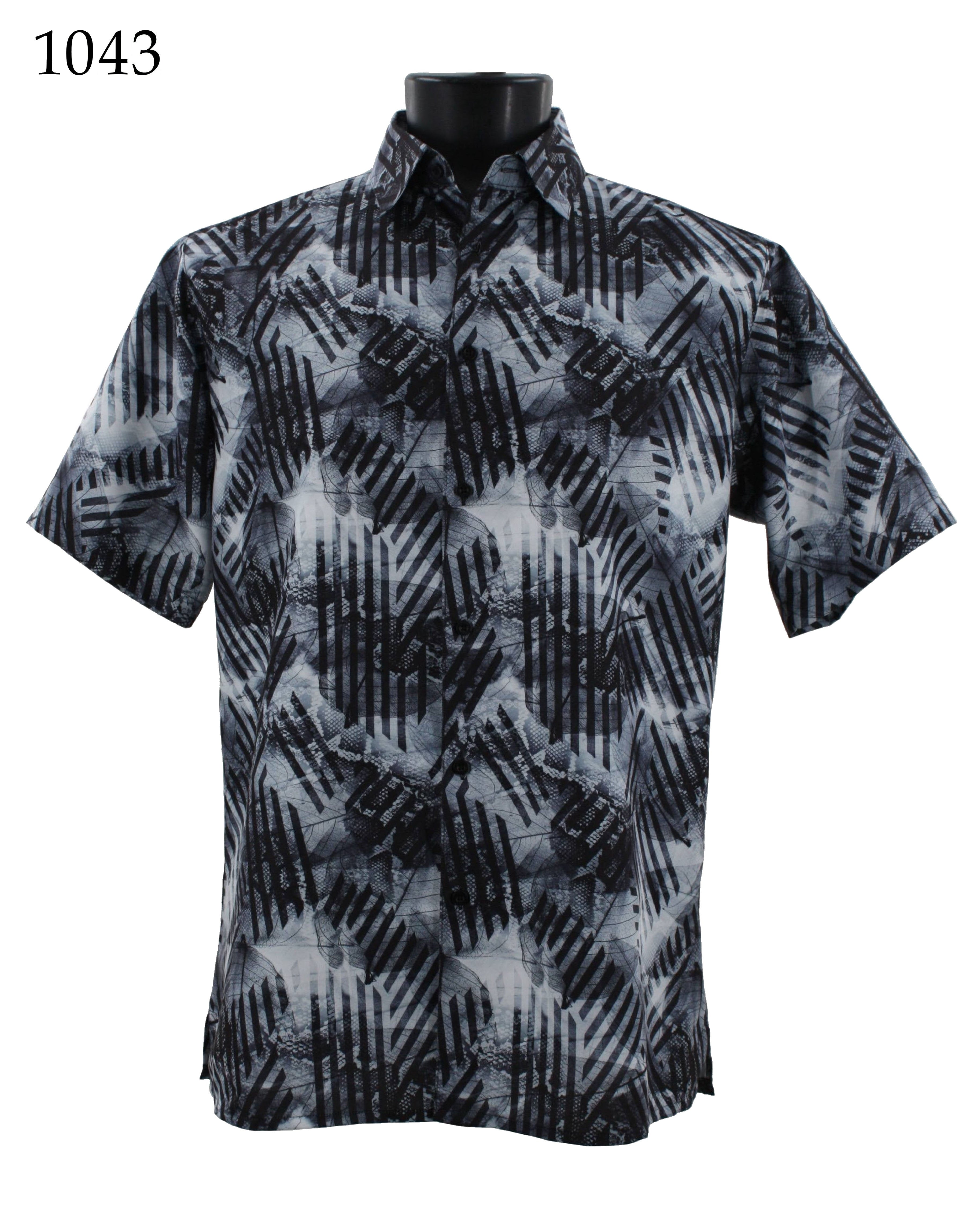 Bassiri Men's Casual Short Sleeve Shirt 1043 - Breathable Cotton Summer T-Shirt for Outdoor Activities & Daily Wear