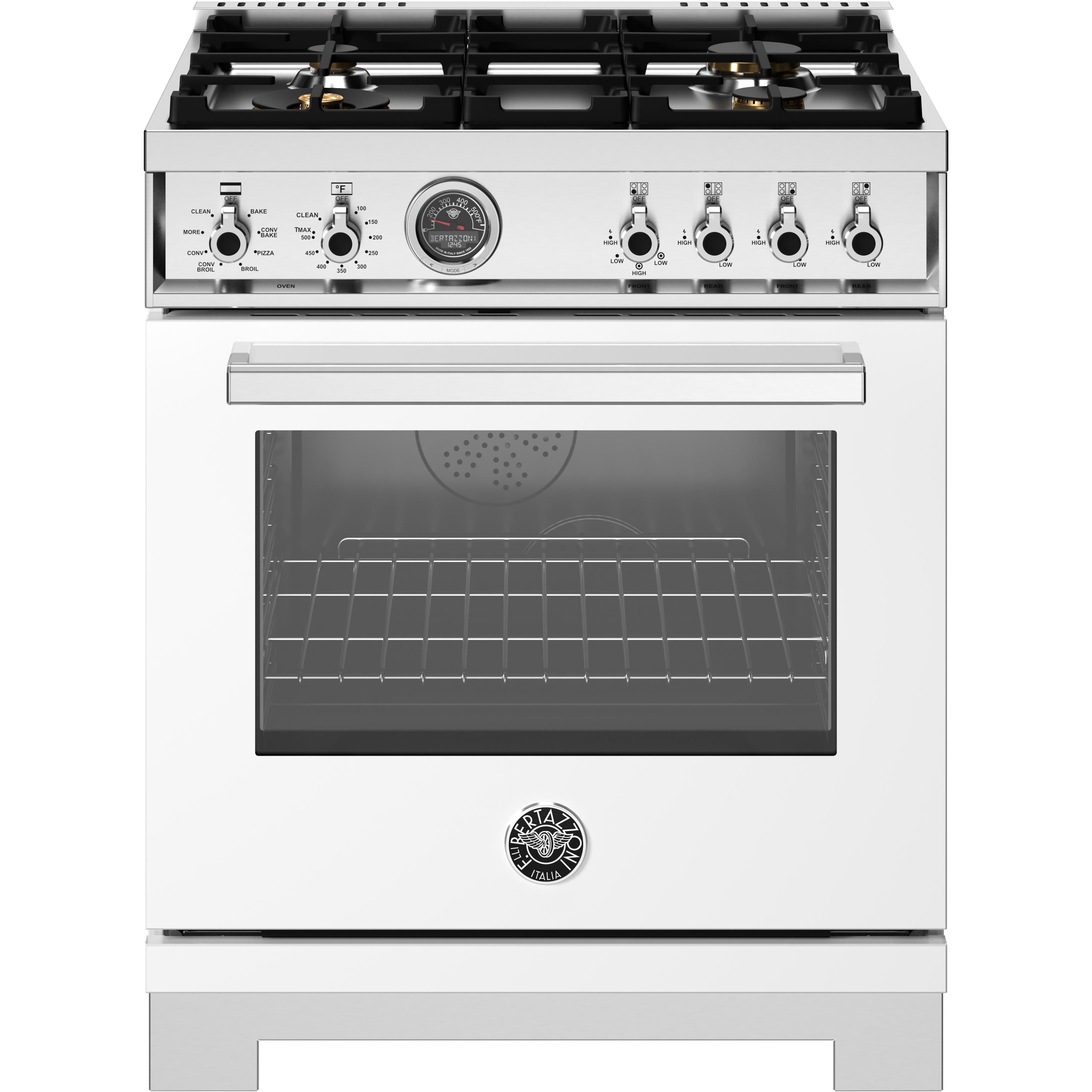 Bertazzoni PRO304BFEPBIT 30-Inch Freestanding Dual Fuel Range - Professional Gas Stove & Electric Oven for Home Chefs & Gourmet Cooking