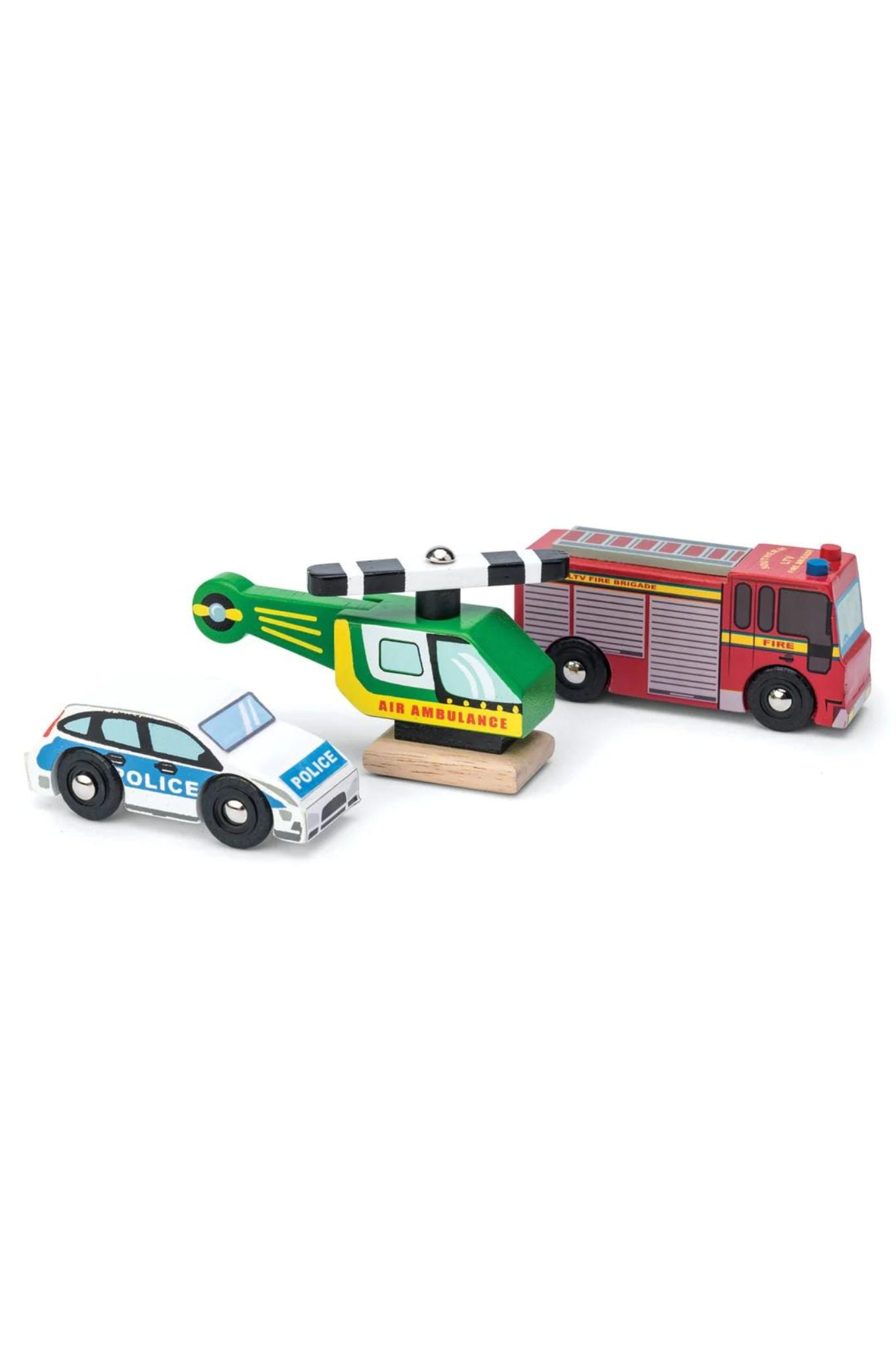 Emergency Vehicle Toy Set for Kids Ages 2+ Years - Police Car, Fire Truck & Ambulance Playset - Perfect for Pretend Play, Birthday Gifts & Early Learning Development