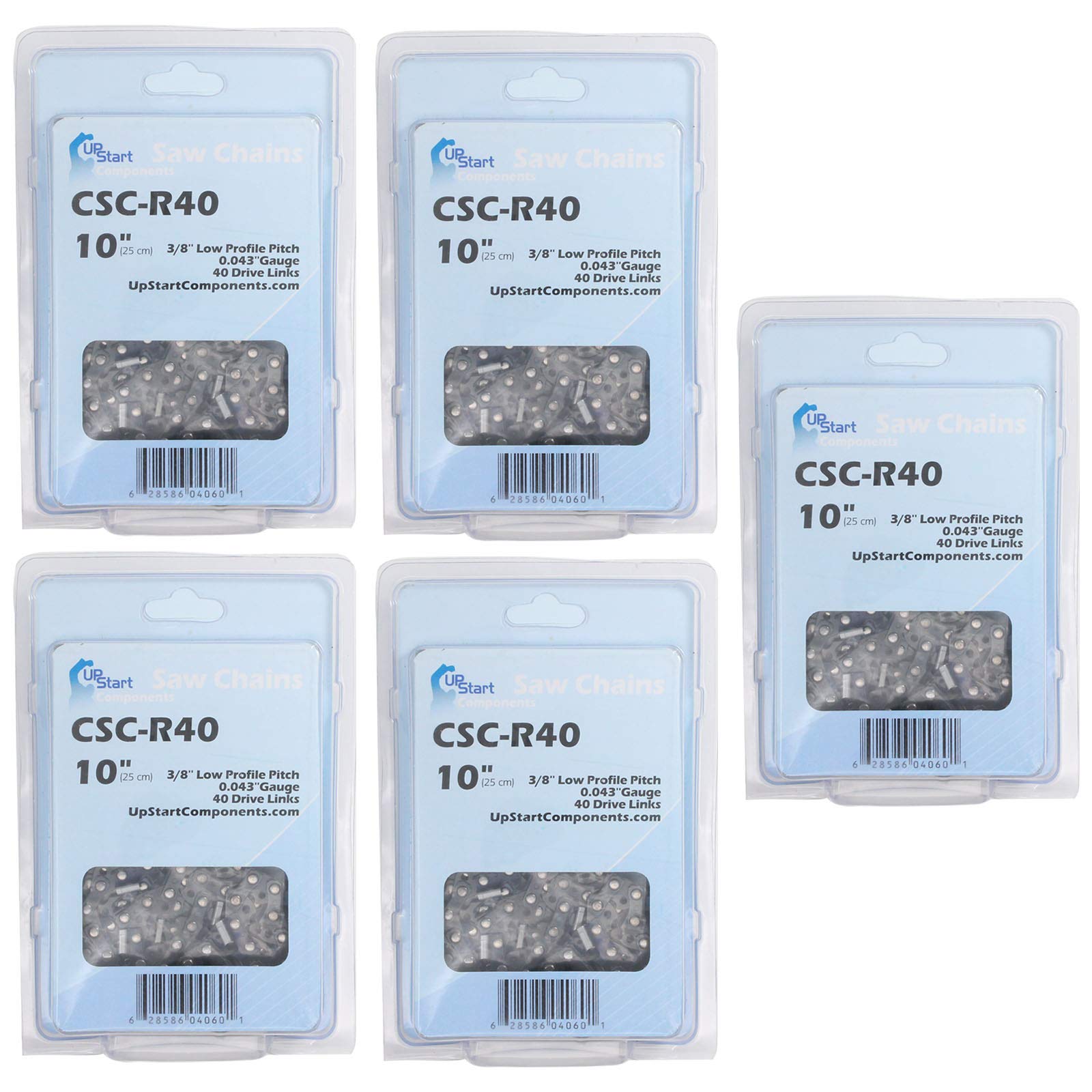 10-Inch Chainsaw Chain Replacement 5-Pack - Compatible with Craftsman 358.79245 Pole Saw - Durable Saw Chain for Tree Trimming, Pruning & Yard Maintenance