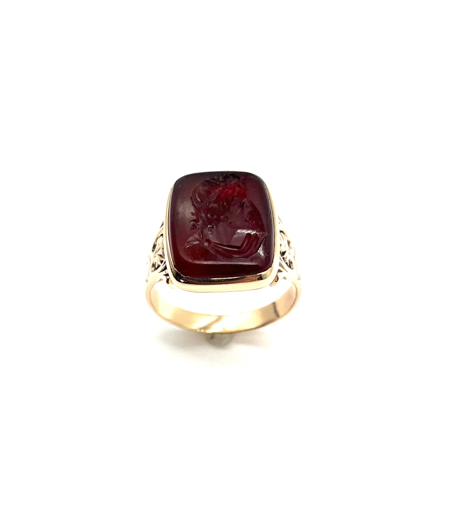 Vintage Carnelian Intaglio Carved Ring - Antique Gemstone Jewelry for Women - Perfect for Weddings, Special Occasions & Vintage Style Lovers