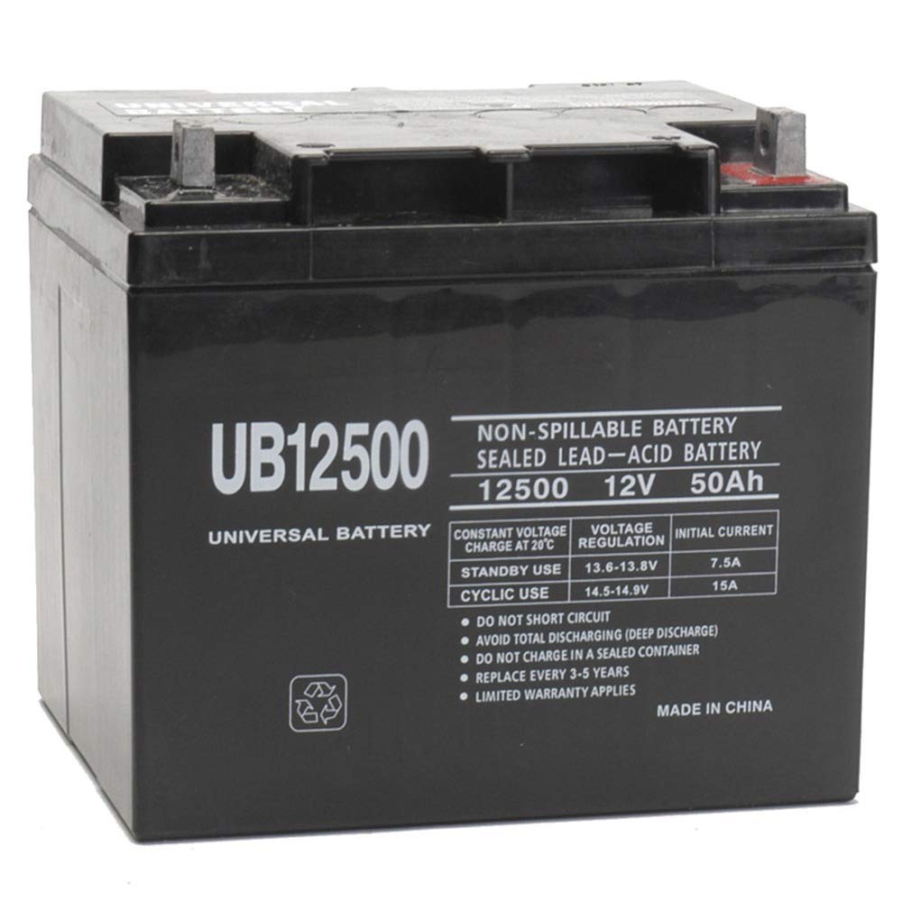 Universal Power Group 12V 50Ah Rechargeable Deep Cycle Battery for Roma Marbella Electric Wheelchair - Perfect for Mobility Scooters, Power Chairs, and Medical Equipment