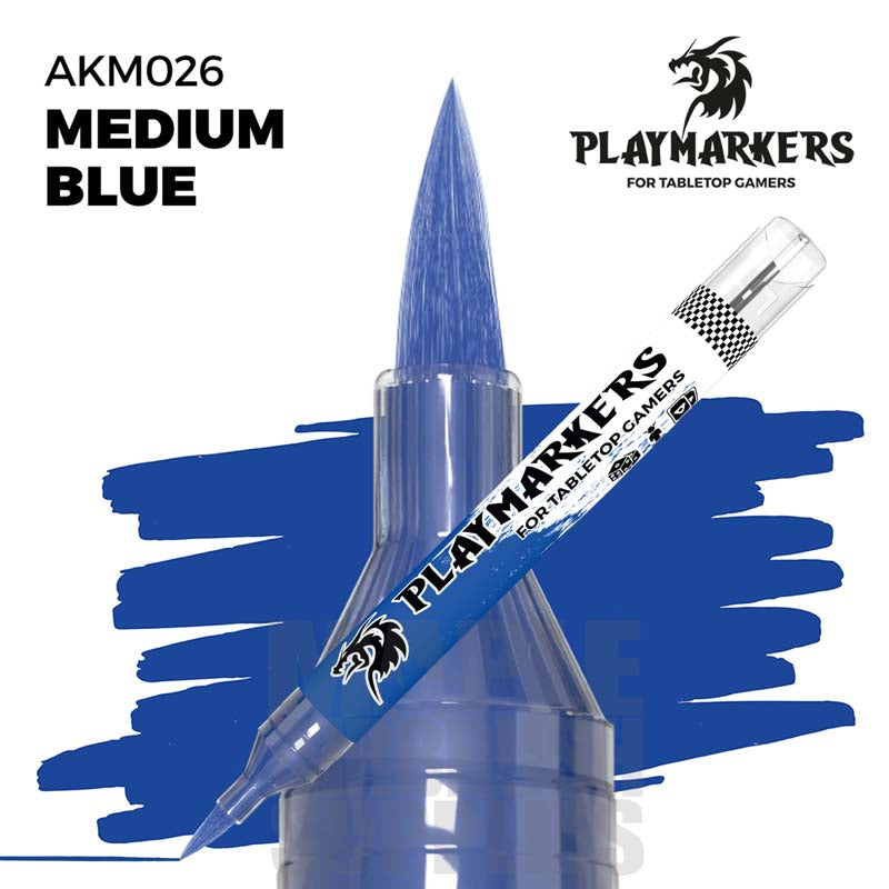 AK Interactive Playmarker Medium Blue - Premium Acrylic Paint for Miniatures & Models - Ideal for Warhammer, D&D, and Scale Modeling Projects