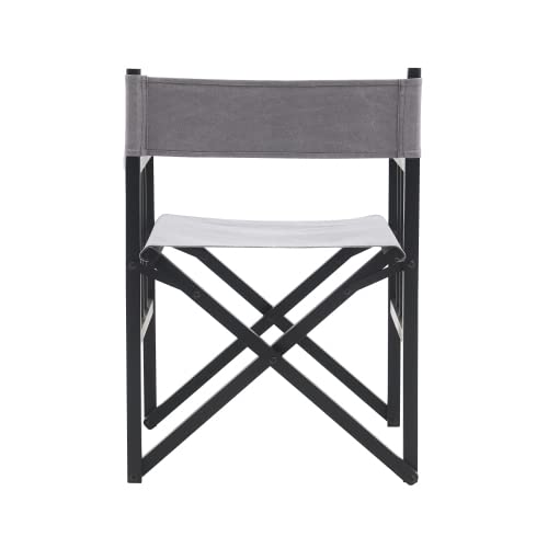 Premium Outdoor Folding Chair - Portable Camping & Beach Lounge Chair with Armrests - Lightweight & Comfortable for Picnics, Backyard, Travel (Light Grey) - Perfect for Camping, Beach Days, Backyard Relaxation & Outdoor Events