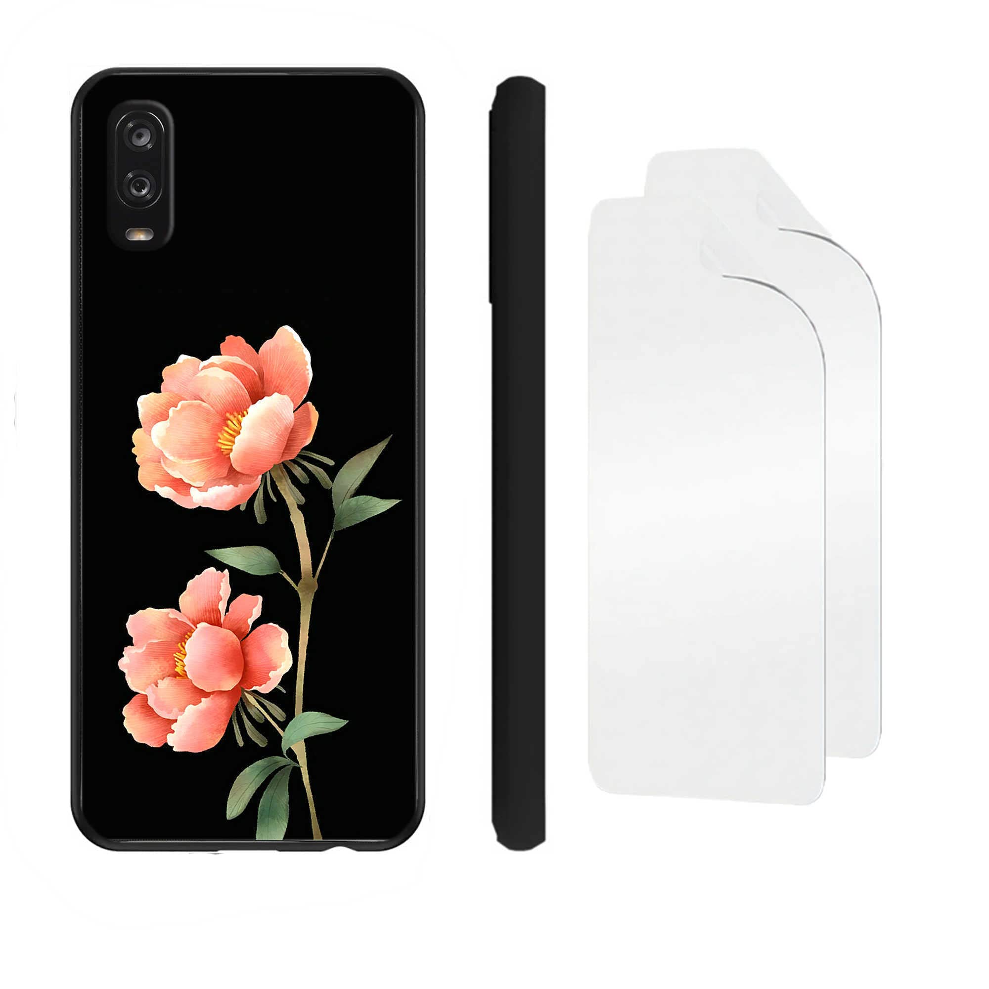 Premium Shockproof Case for Jitterbug Smart 3 & Lively Smart Smartphone - Includes 2 Pack HD Screen Protectors (Model J-48) - Perfect for Seniors & Easy Phone Protection