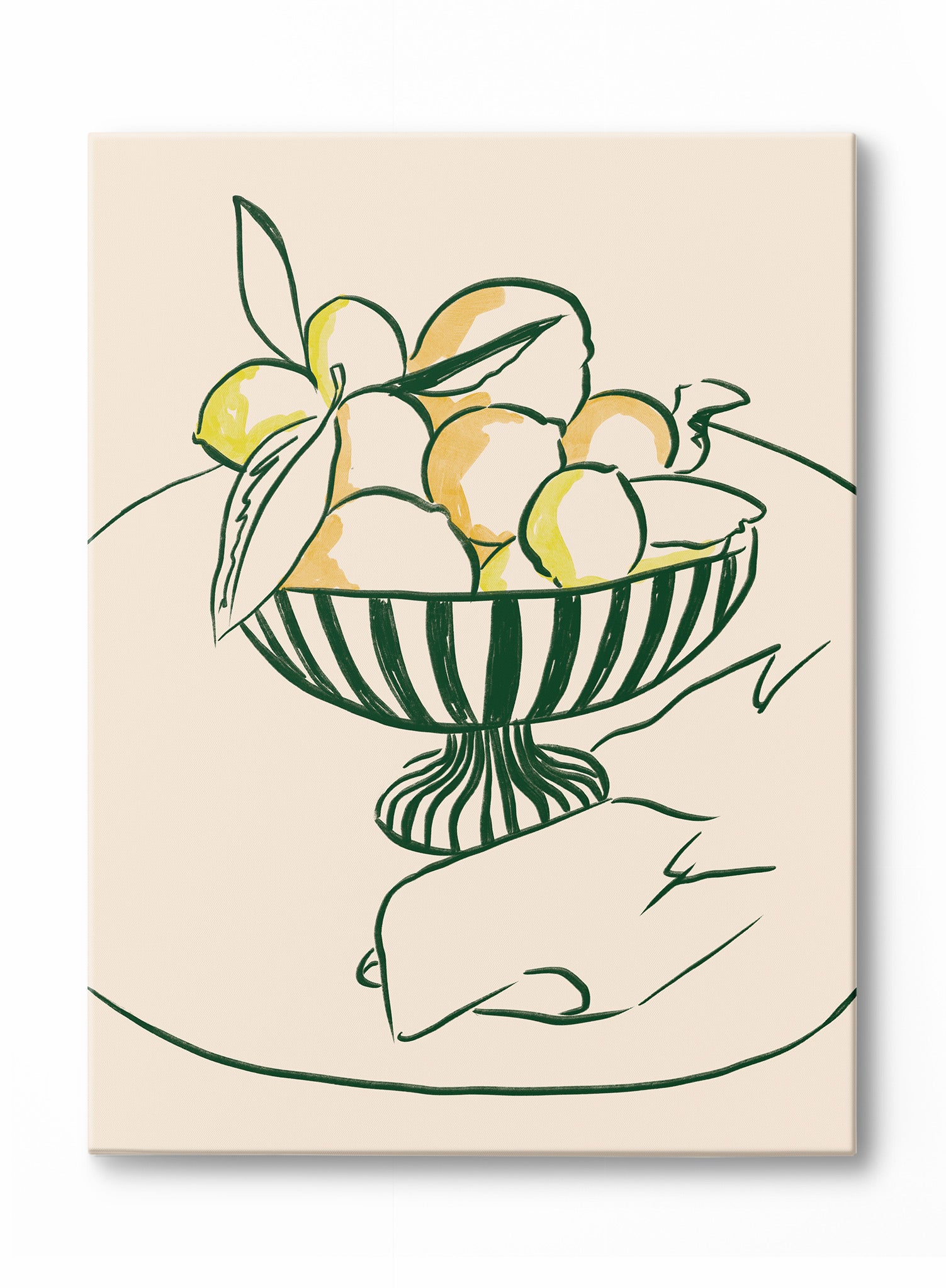 Lemon Perfection Canvas Wall Art - Vibrant Citrus Fruit Painting for Kitchen, Dining Room & Home Decor