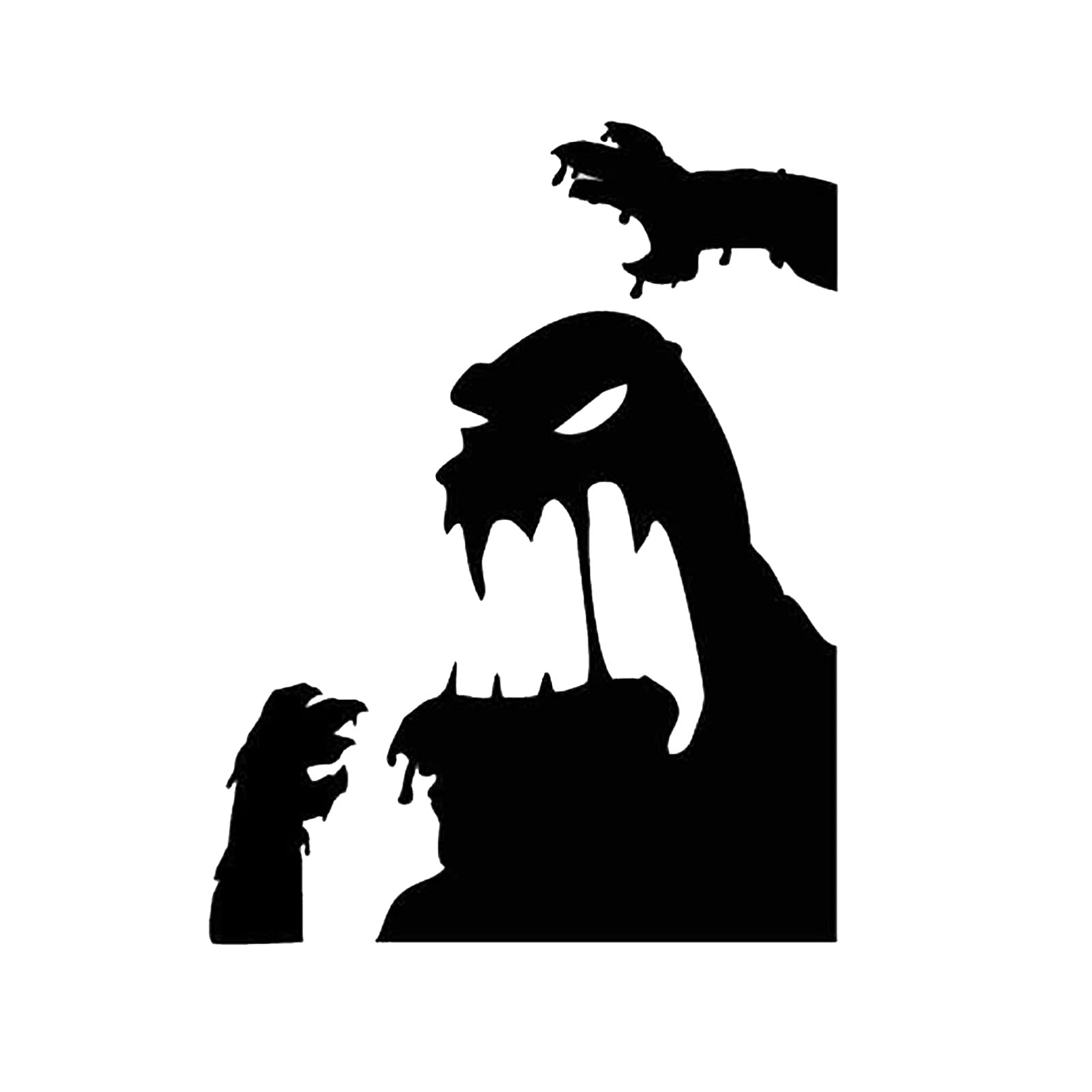 Halloween Horror Window Shadow Stickers - Spooky Party Scene Decals for Living Room, Dorm, Girls' Room - Perfect for Halloween Decor and Window Wallpaper