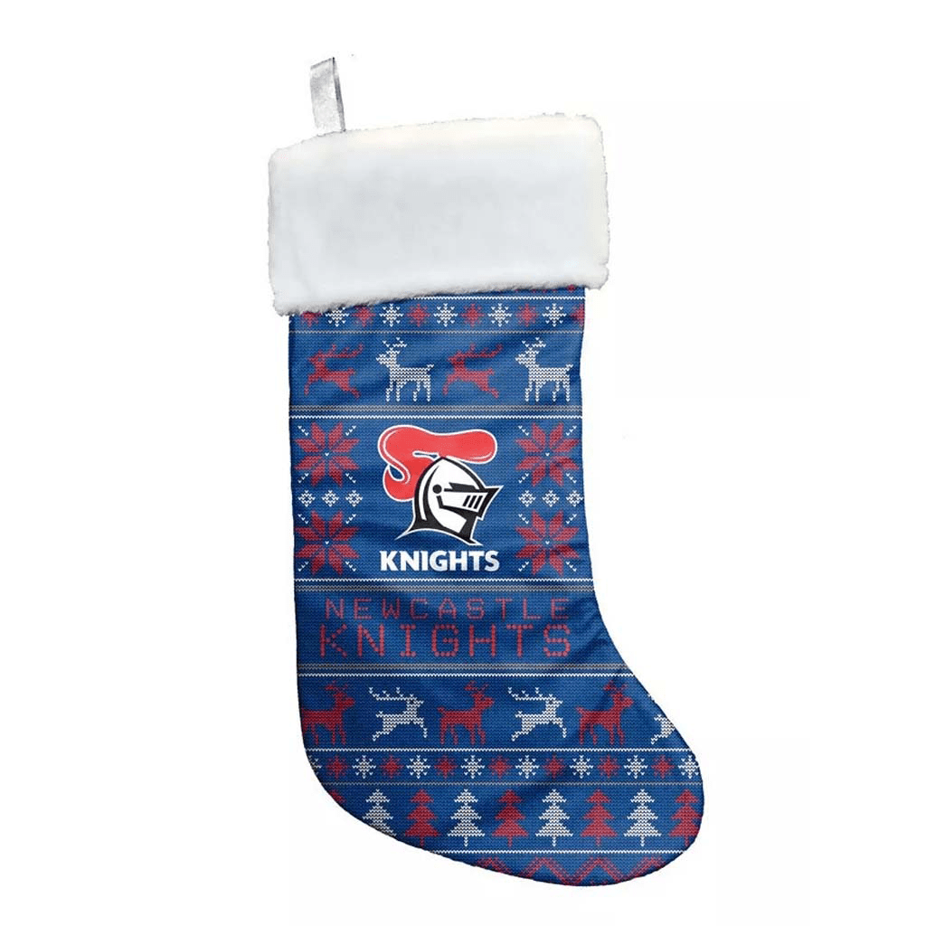 Newcastle Knights Christmas Stocking - Officially Licensed NFL Team Holiday Decor for Fireplace Mantel & Gifts