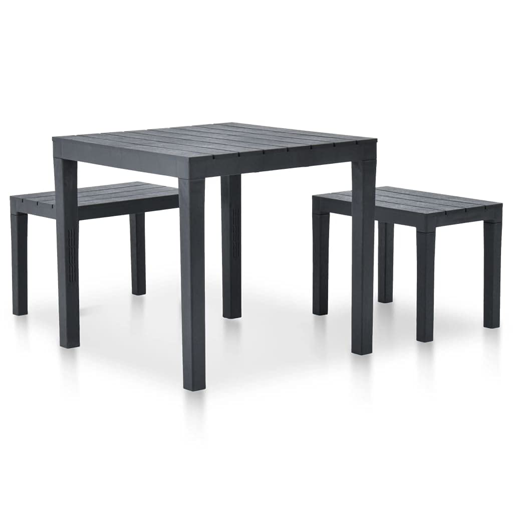 Heavy Duty Estink Outdoor Garden Table Kit in Anthracite - Durable Patio Dining Set for Family Gatherings, BBQs, and Backyard Relaxation