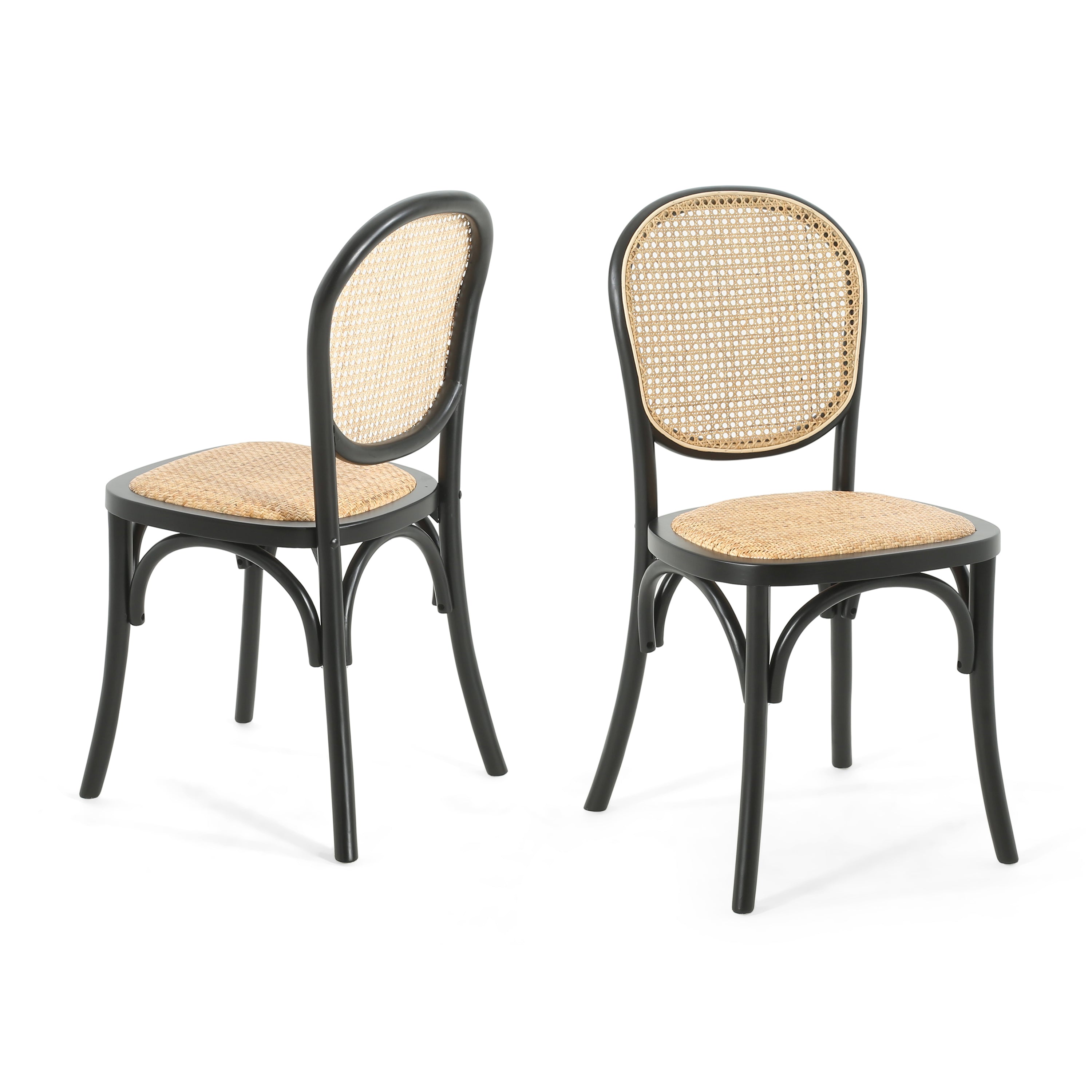 Modern Dining Chairs Set of 2 - Sturdy Wooden Kitchen Chairs with Padded Seats - Perfect for Dining Room, Kitchen, Breakfast Nook & Small Spaces
