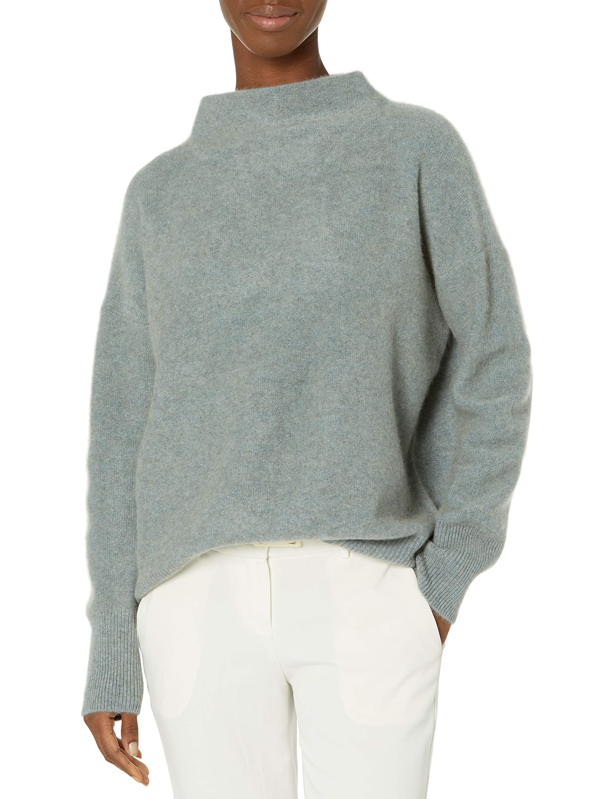 Vince Women's Boiled Cashmere Funnel Neck Pullover Sweater | Soft & Warm Winter Knitwear for Casual Outfits & Office Wear