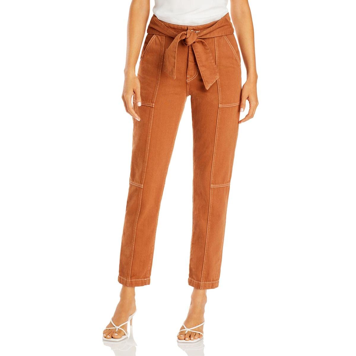 Jonathan Simkhai Women's High Rise Ankle Straight Leg Jeans - Stretch Denim Pants for Casual Wear, Work & Everyday Outfits