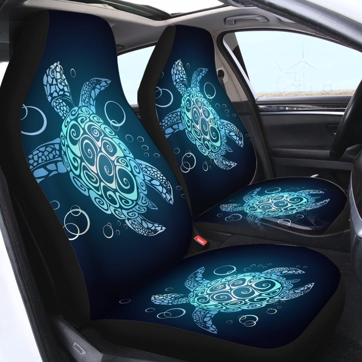 Premium Black Turtle Twist Car Seat Cover - Universal Fit, Non-Slip Protection for Cars, SUVs & Trucks - Perfect for Daily Commute, Road Trips & Pet Protection