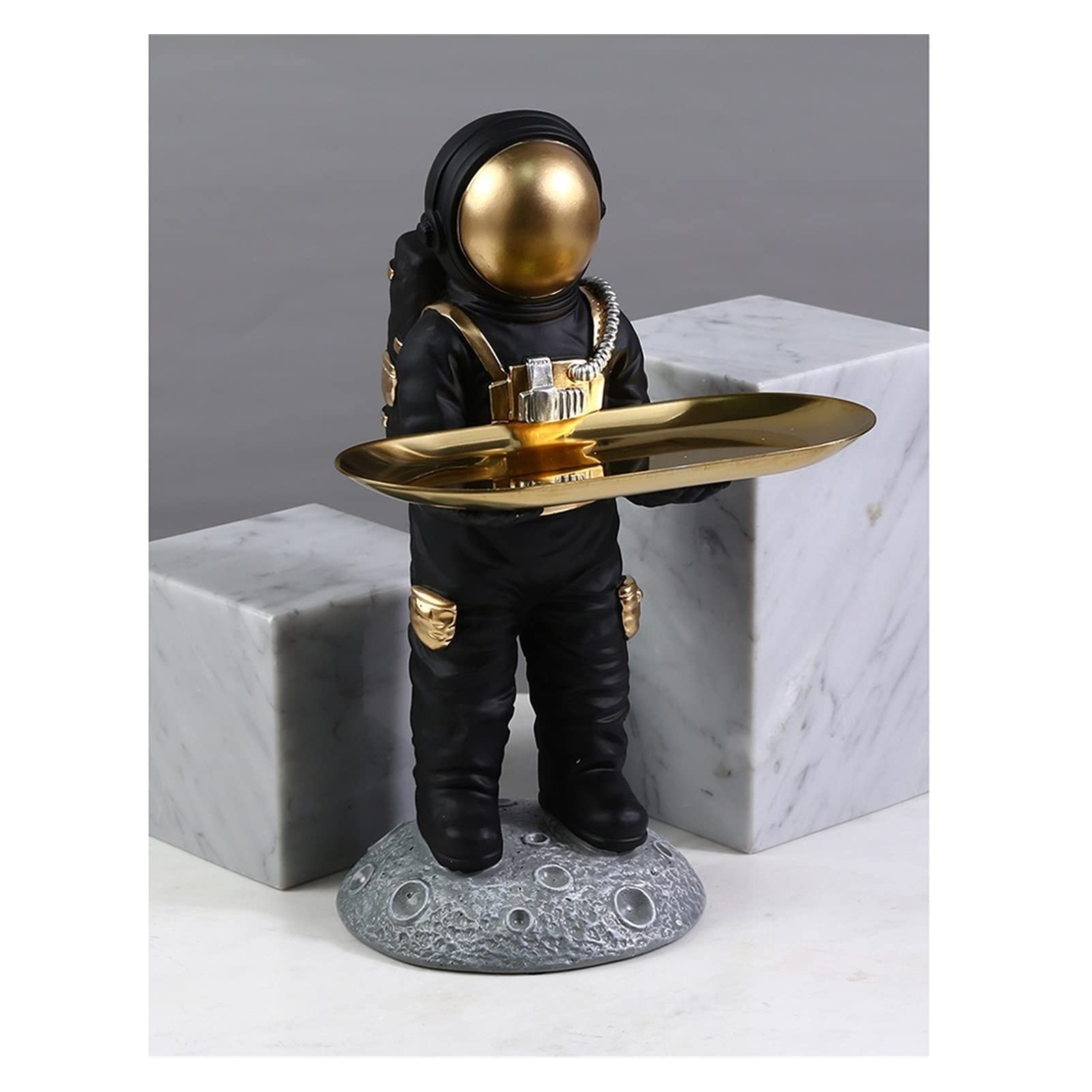 Astronaut Sculpture Statue - Collectible Figurine for Key Storage, Home Decor, and Office Desk | Perfect for Living Room, Wine Cabinet, Coffee Table Tray, and Lucky Wealth Desktop Decoration | Unique Gift Idea for Space Enthusiasts