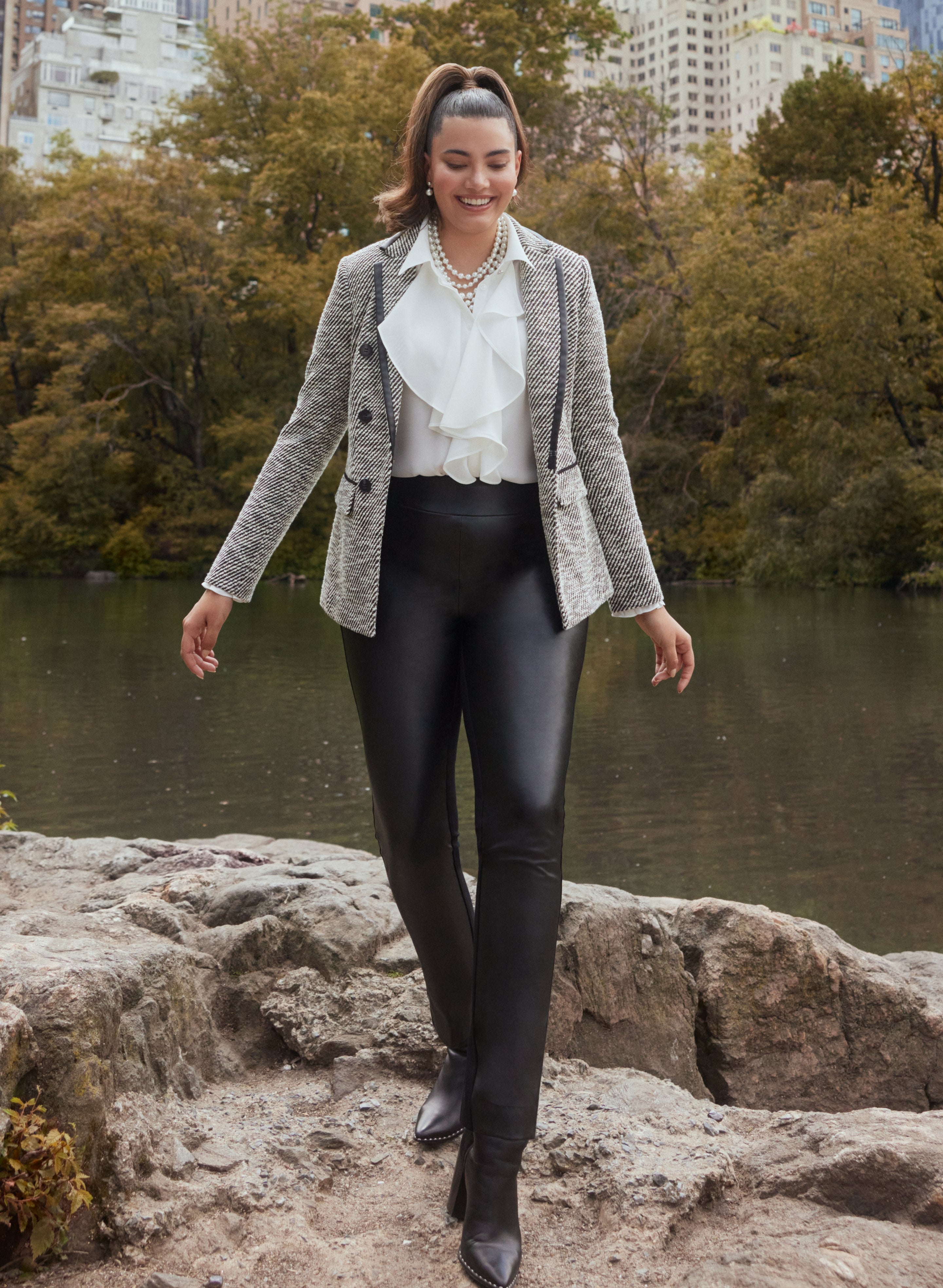 Boucle Chic Outfit - Trendy Knit Two-Piece Set for Women | Perfect for Office Wear, Date Night & Casual Outings