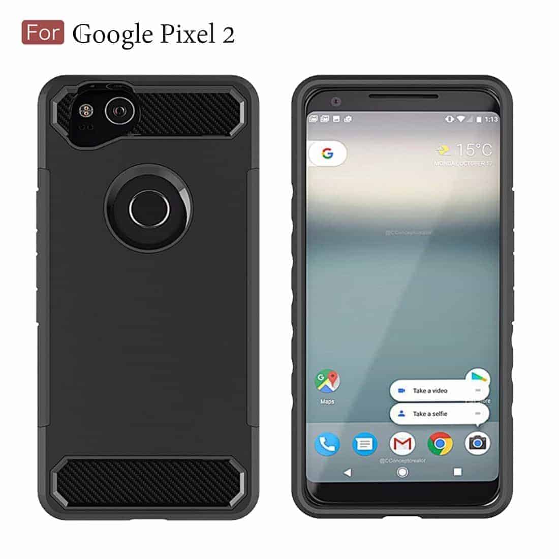 Premium Google Pixel 2 Case - Slim Protective Cover for Google Pixel 2 (Black) | Shockproof & Scratch Resistant | Perfect for Everyday Use, Travel & Outdoor Activities