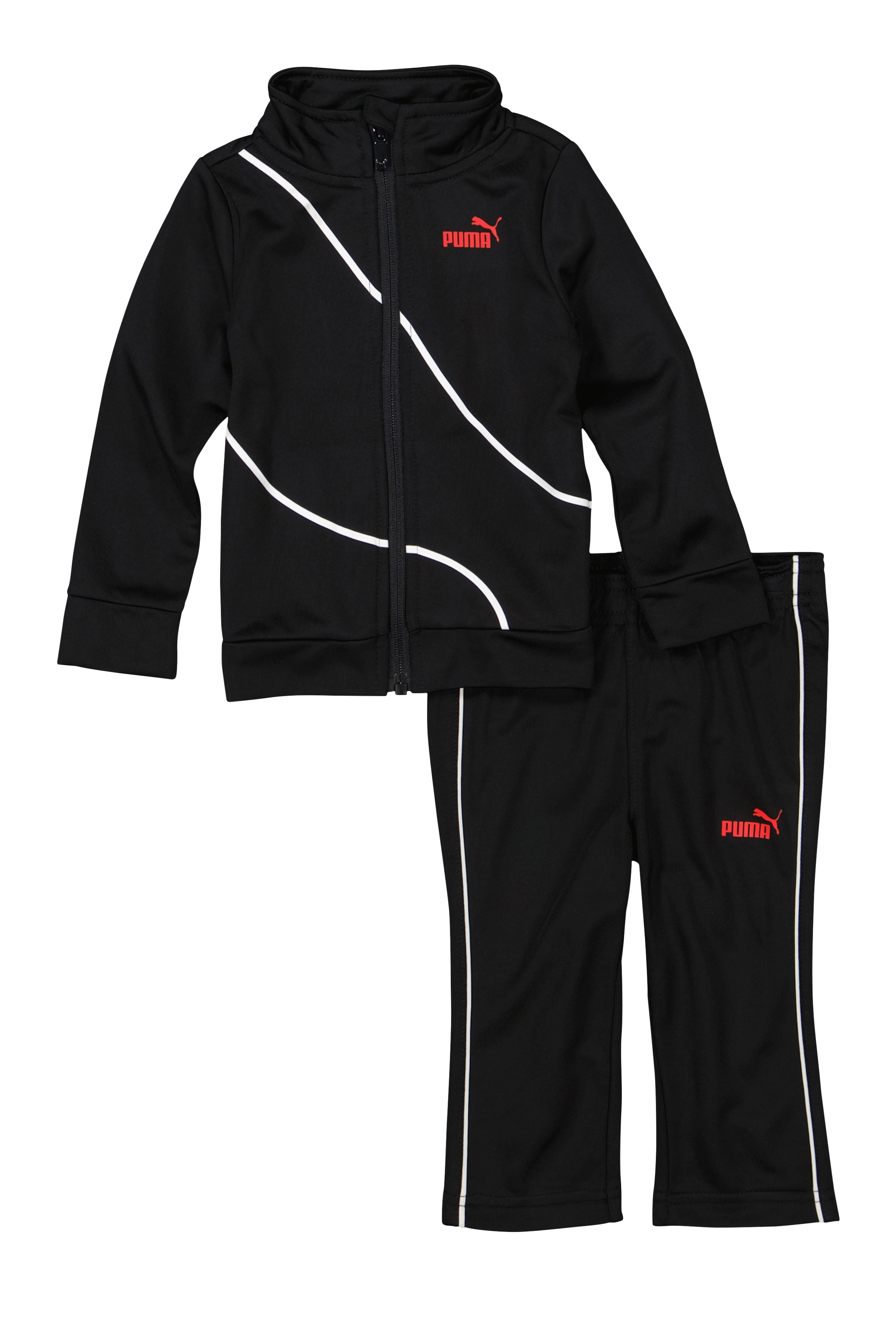 Puma Baby Boys' Mock Neck Track Jacket & Pants Set 12-24 Months - Athletic Outfit for Toddlers, Playtime & Outdoor Activities