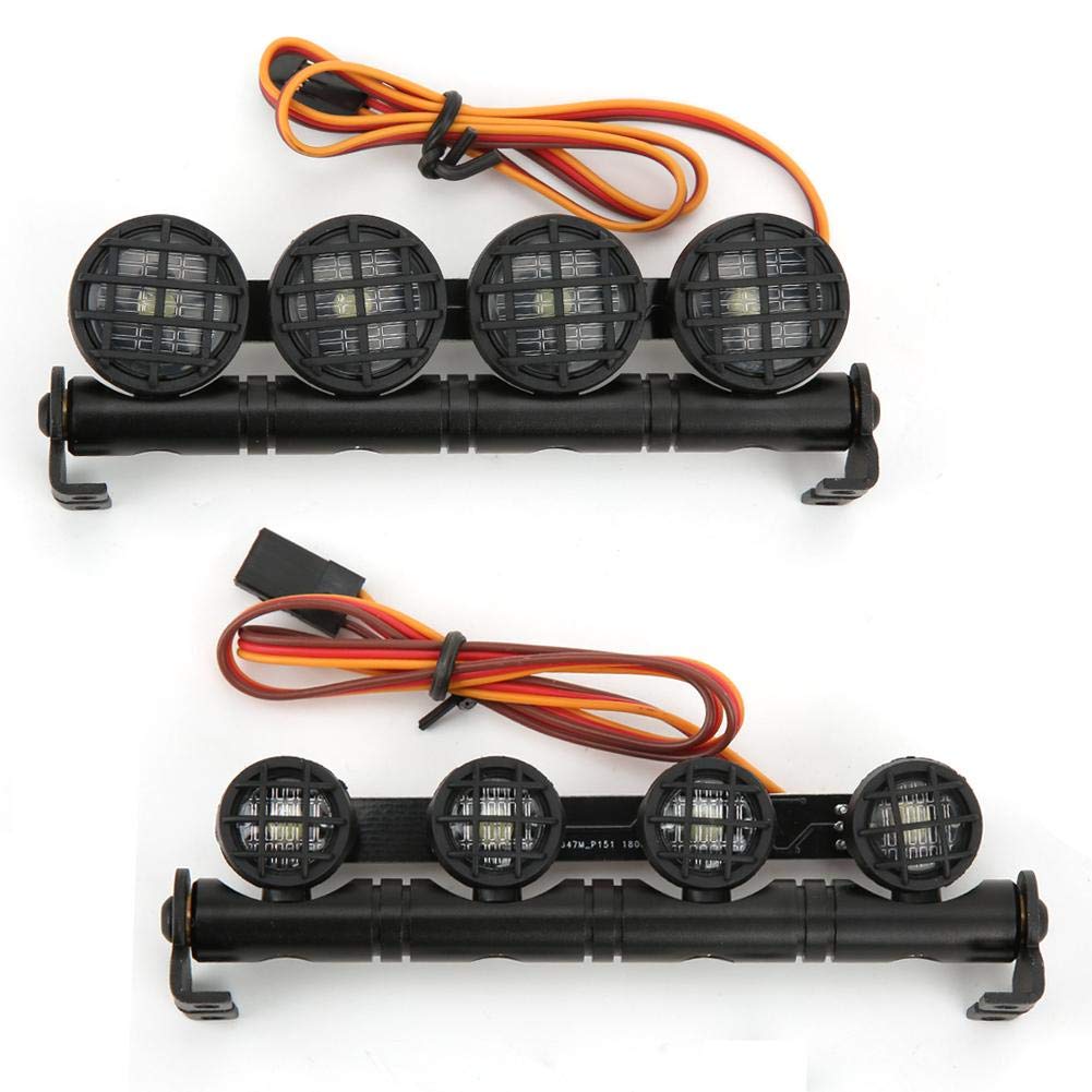 Keenso 5V RC Roof Lights - 1/10 Scale Upgrade Accessory with Screws for RGT 136100 RC Car | Durable LED Light Bar for Off-Road Crawlers & Night Racing Scenes