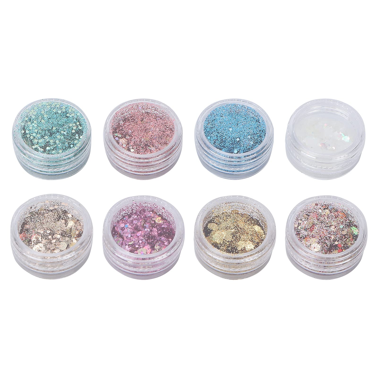 8 Boxes/Set Nail Art Sequins - DIY Nail Glitter Flakes for Manicure, Nail Art Decoration Accessories for Women | Perfect for Home Nail Salon, Party Makeup & Gift Giving