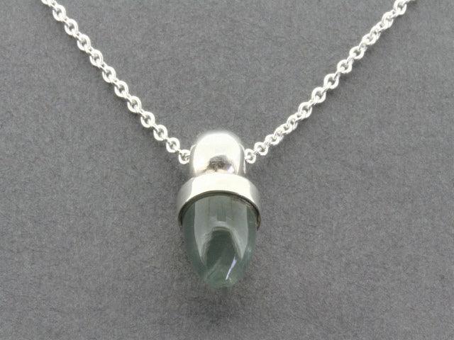 Prehnite Acorn Pendant Necklace - Elegant Green Gemstone Jewelry for Women, Perfect for Nature Lovers & Boho Fashion | Gift for Birthday, Anniversary & Everyday Wear