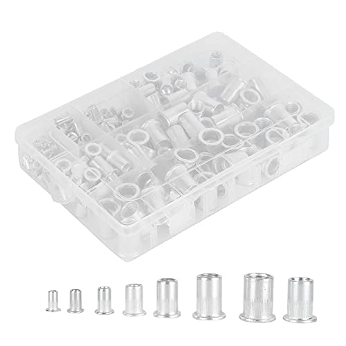 Threaded Rivet Nuts - Durable Aluminum Alloy Fasteners for Construction, Automotive & Marine Applications | Perfect for DIY Projects, Vehicle Repairs & Industrial Assembly