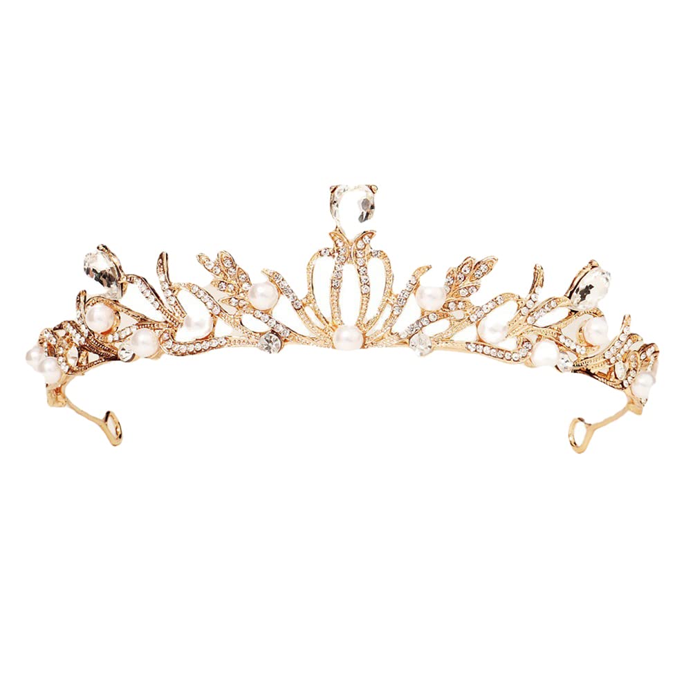 Exquisite Rhinestone Crown Tiara for Women & Girls - Elegant Wedding Bride Headdress - Perfect for Bridal Showers, Pageants, and Special Occasions