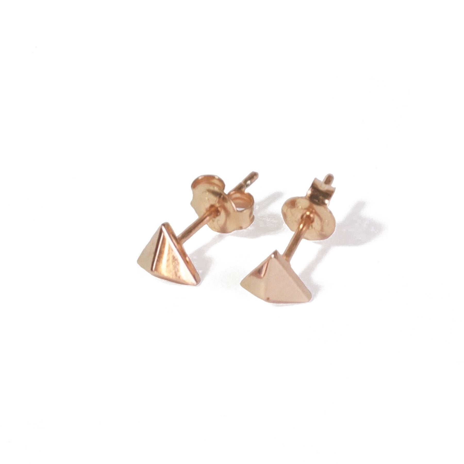 Premium Triangle Prism Stud Earrings for Women - Geometric Crystal Studs for Daily Wear & Special Occasions