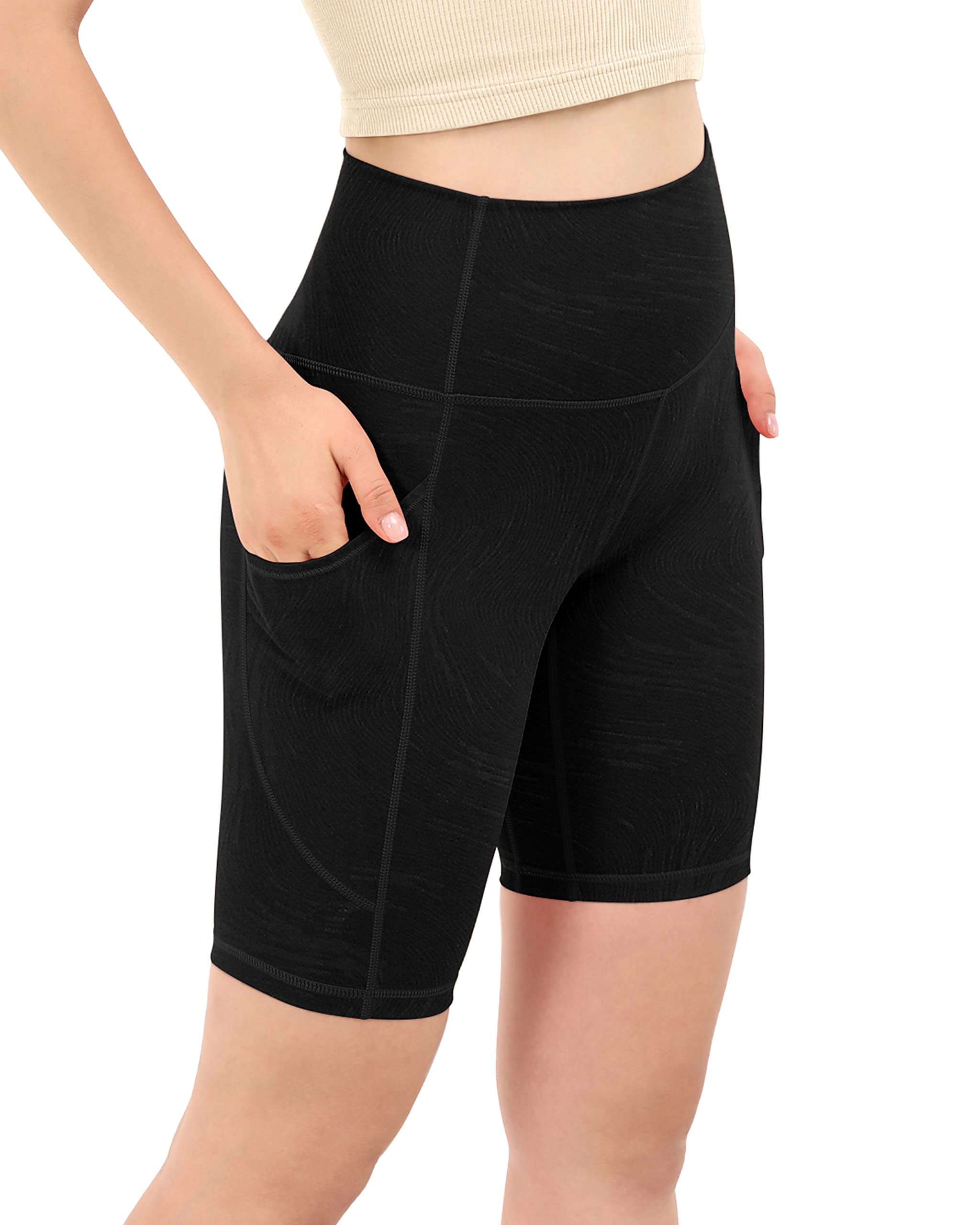ODODOS Women's High Waisted Biker Shorts with Pockets - 5