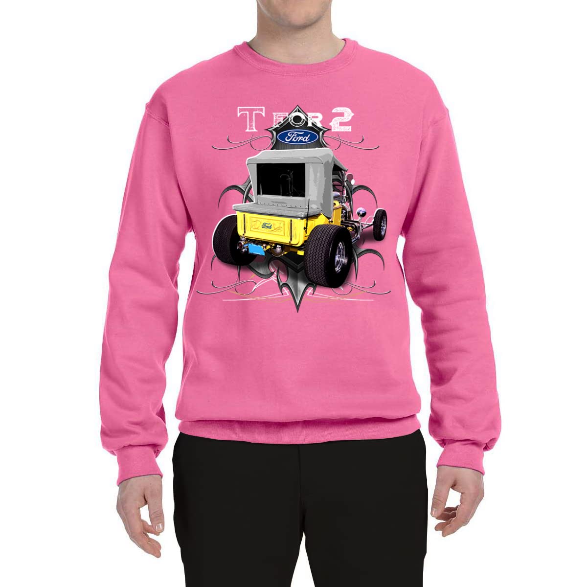 Vintage Ford Model T 1900 Graphic Sweatshirt - Wild Bobby Retro Car & Truck Unisex Crewneck - Perfect for Car Enthusiasts, Vintage Lovers & Casual Wear