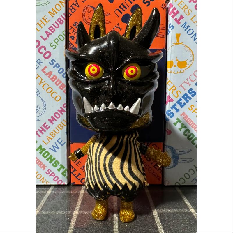 Labubu The Monsters X Oni Ninja Black Golden Limited Edition Collectible Figure - Perfect for Anime Fans, Toy Collectors & Home Decor