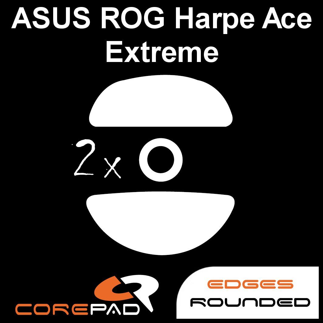 Corepad Skatez Mouse Feet for ASUS ROG Harpe Ace Extreme - Ultra Smooth Gliding Gaming Mouse Feet for Esports & FPS Gaming