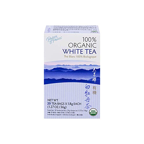 Prince of Peace Organic White Tea, 2 Pack (40 Tea Bags Total) - 100% USDA Certified Organic, Unsweetened, Low Caffeine Herbal Tea - Natural Energy Boost & Antioxidant Benefits - Perfect for Morning Rituals, Afternoon Relaxation & Healthy Lifestyle