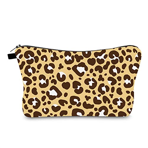 Small Travel Makeup Bag - Leopard Print Cosmetic Organizer for Women & Girls | Perfect for Toiletries, Makeup Storage & On-the-Go Essentials