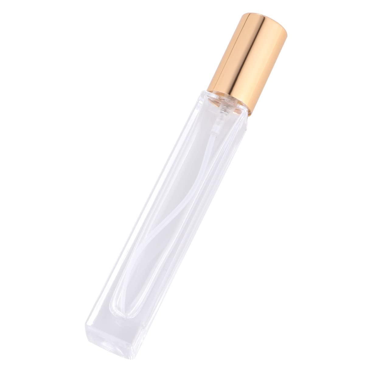 DOITOOL 5-Pack Refillable Travel Perfume Atomizer Bottles - Portable Mini Spray Bottles for Fragrance, Essential Oils & Toiletries (Gold) - Perfect for Airplane Carry-On, Gym Bag & Purse Organization
