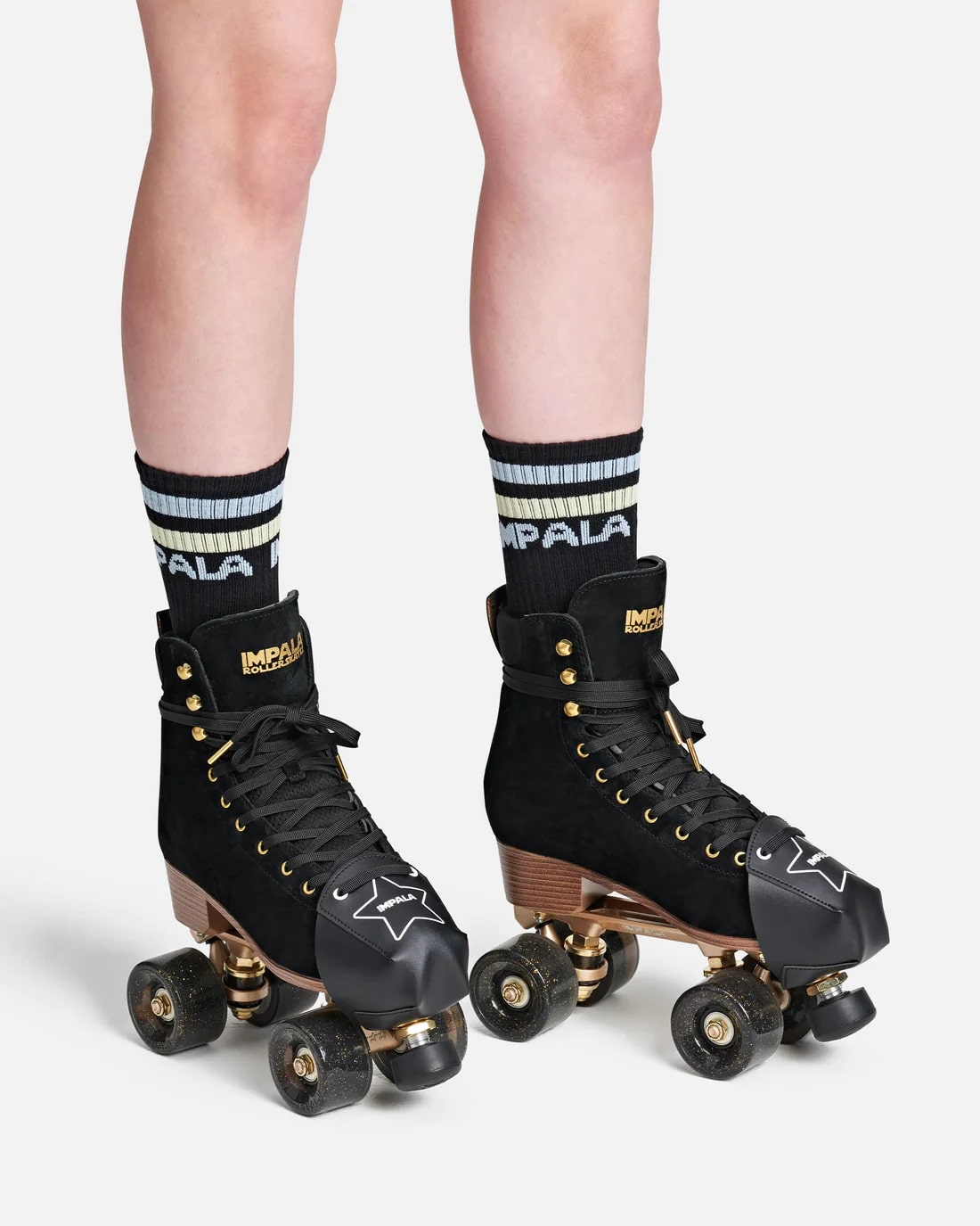 Impala Roller Skates Toe Guards - 2 Pack Black Protective Skate Covers for Women & Men - Perfect for Indoor & Outdoor Roller Skating, Rink, Derby & Street Use