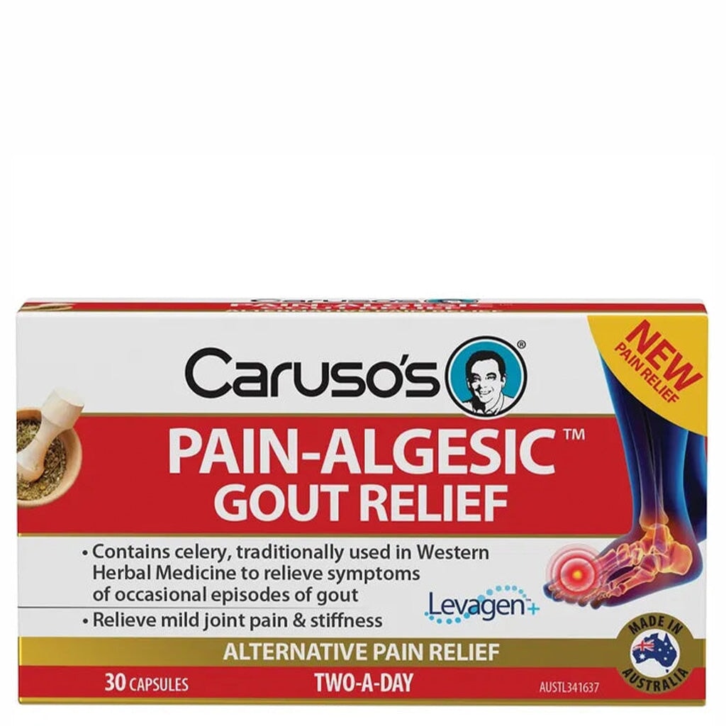 Caruso's Pain Algesic Gout Relief Cream - Fast-Acting Joint Pain & Inflammation Relief for Gout, Arthritis & Swelling - Natural Pain Relief for Hands, Feet & Knees - Perfect for Active Lifestyles & Nighttime Comfort