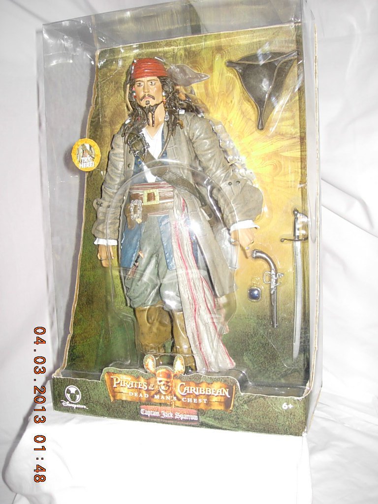 Pirates of the Caribbean Dead Man's Chest Exclusive 15-Inch Captain Jack Sparrow Action Figure - Collectible Movie Character Toy for Display & Gift Giving