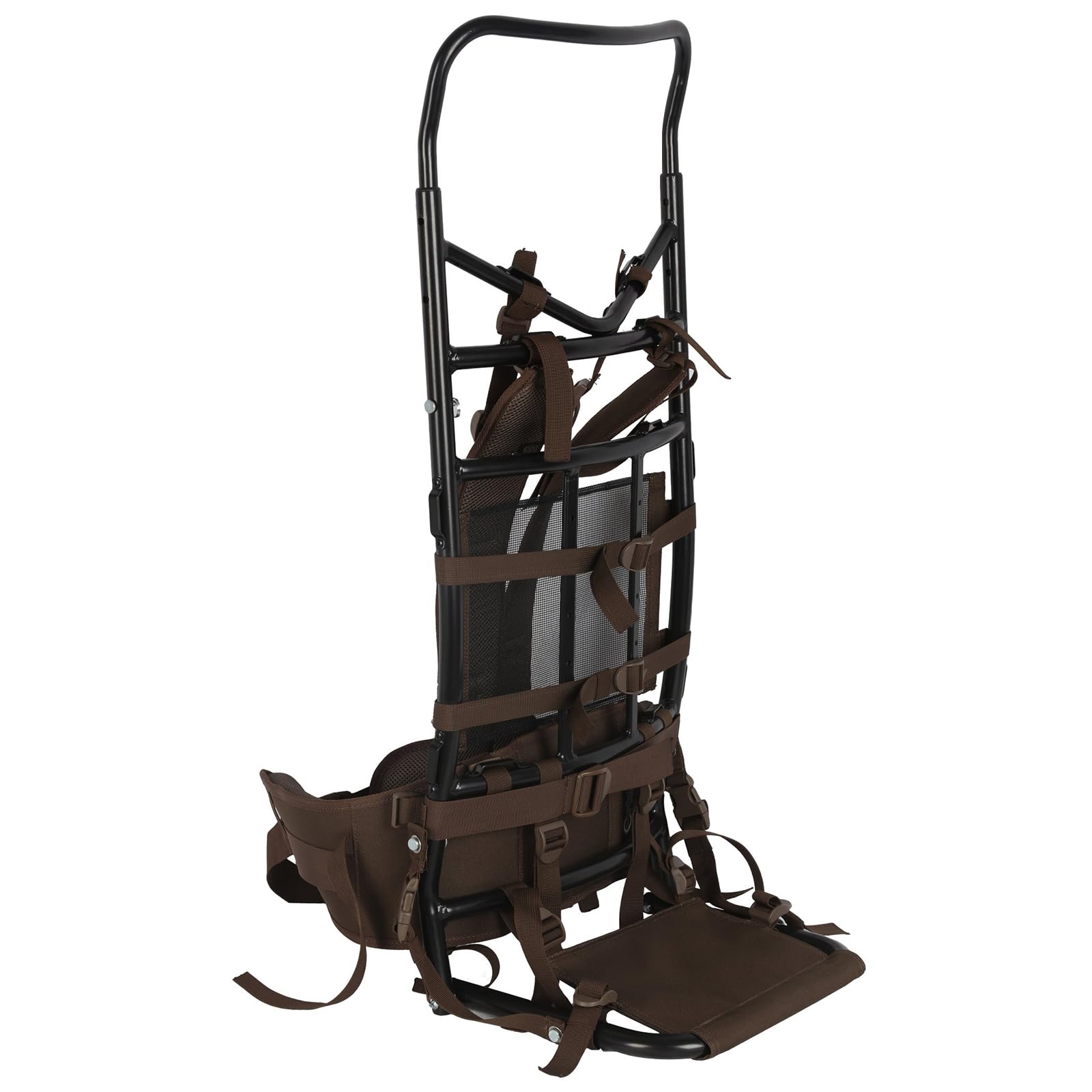 Timber Ridge 35L External Aluminum Frame Hiking Backpack for Men & Women - Durable Brown Camping Backpack with Adjustable Straps (35.8 x 6.7 x 15.7 inches) - Perfect for Outdoor Adventures, Trekking & Travel