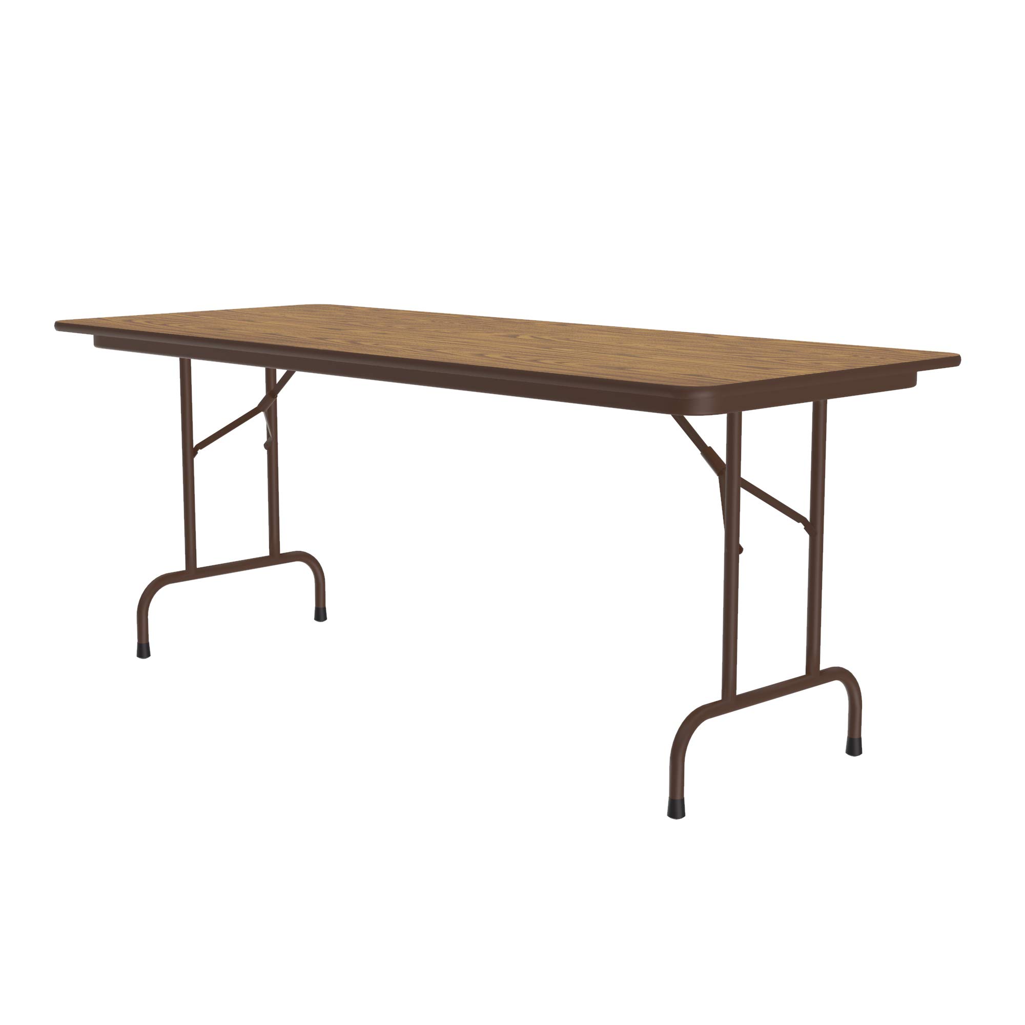 Correll 30x60 Inch Heavy Duty Folding Table - Commercial Grade with Medium Oak HPL Top, 3/4 Inch Thick Core (CF3060PX-06) - Perfect for Banquets, Trade Shows & Outdoor Events