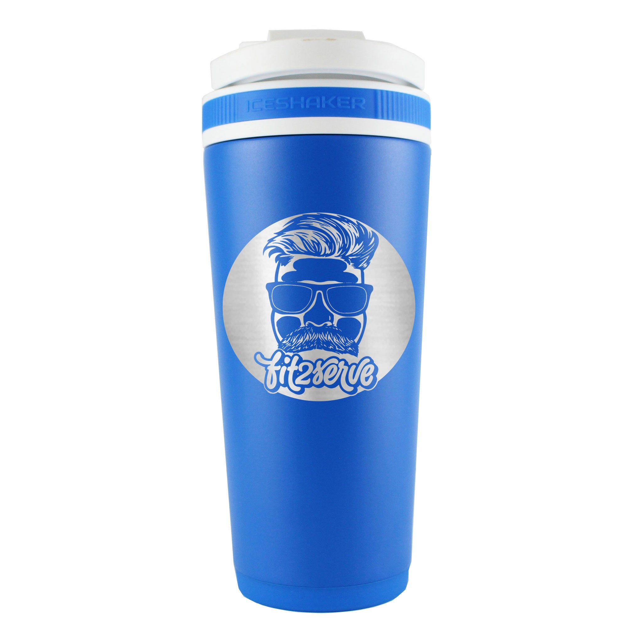 FIT2SERVE 26oz Protein Shaker Bottle with Lid - Royal Blue Leakproof Workout Water Bottle for Gym, Running & Fitness | BPA Free Sports Drink Mixer