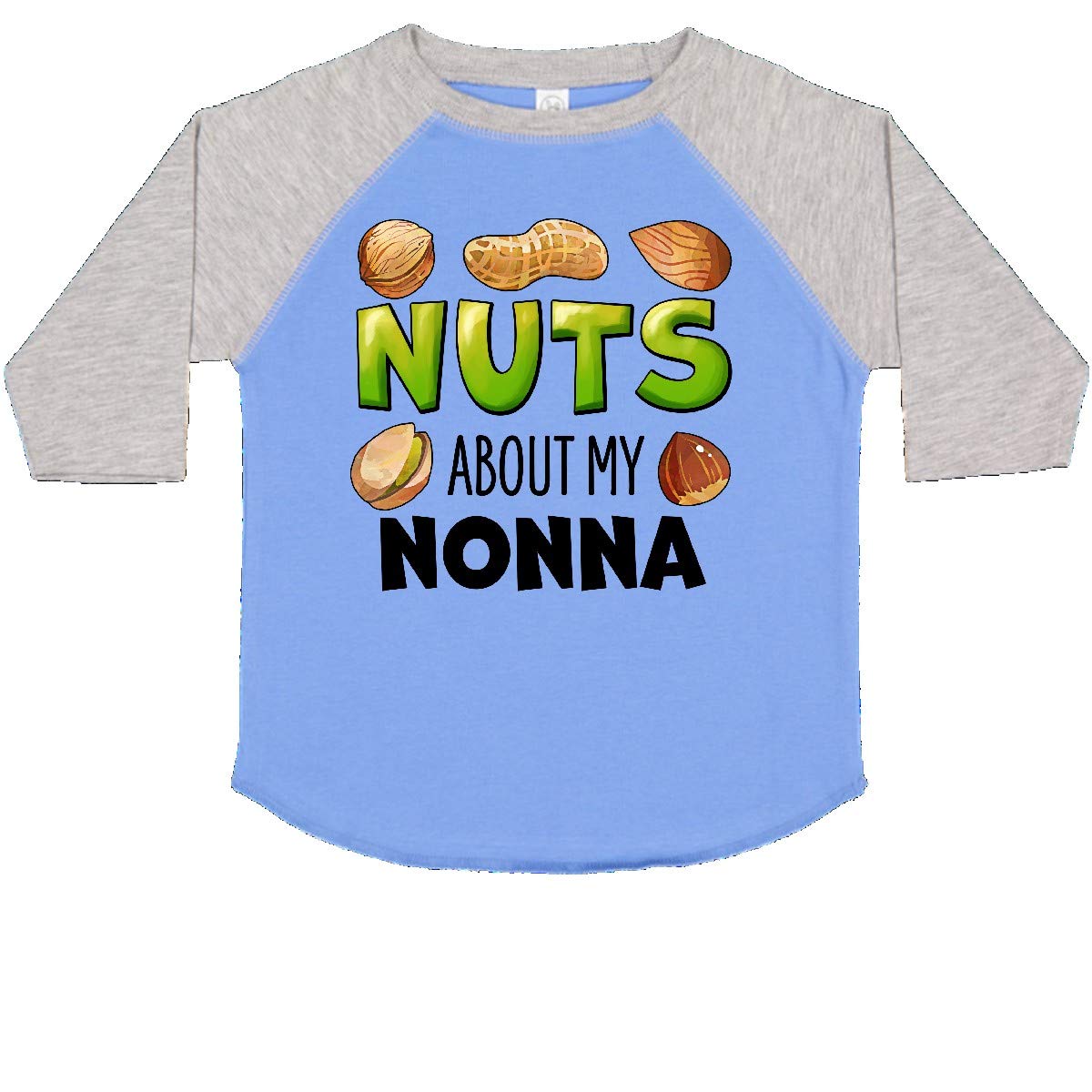 Inktastic Nuts About My Nonna Peanut Almond Pistachio Toddler T-Shirt - Cute Casual Outfit for Toddlers, Family Gatherings & Grandparents Day