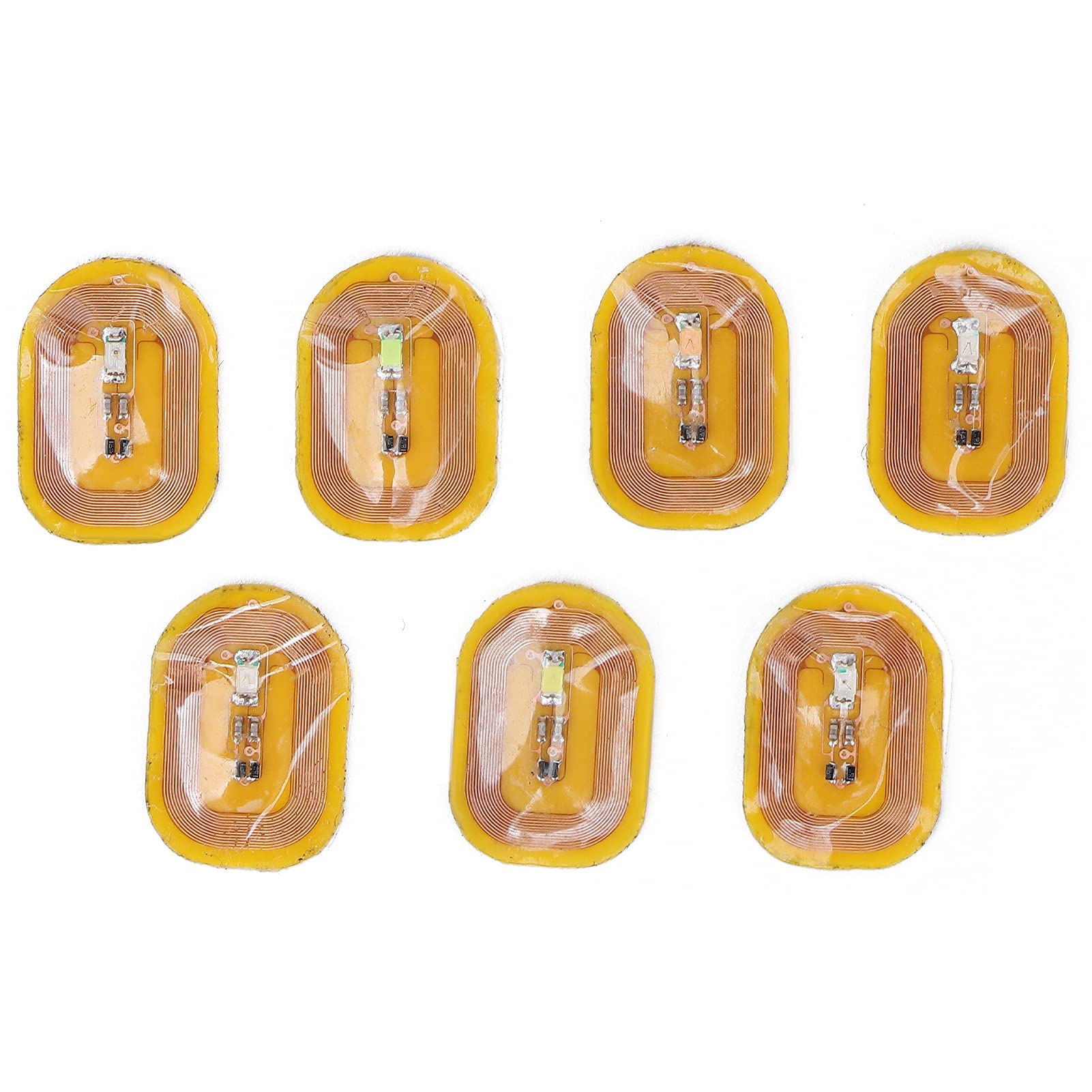 7Pcs NFC Lighting Nail Art Stickers - Self Adhesive Smart Nail Polish with LED Lights for Parties, Halloween & Special Events