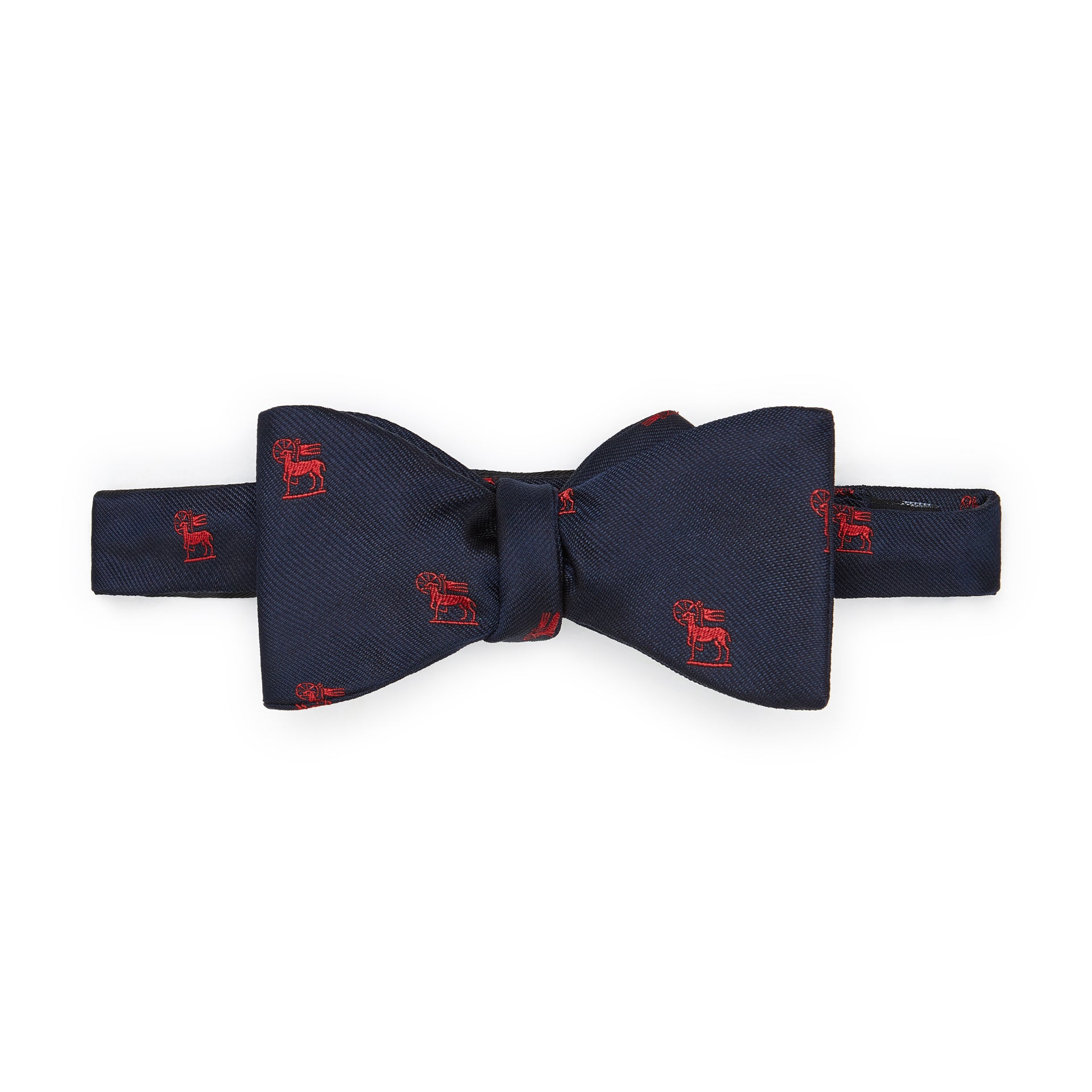 Middle Temple Crest Navy/Red Silk Bow Tie for Men - Premium Formal & Wedding Accessories - Perfect for Lawyers, Graduation, and Black Tie Events
