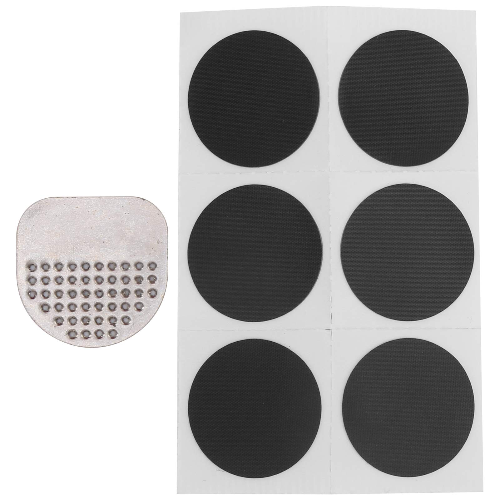 6Pcs Self-Adhesive Bike Tire Repair Patches - Durable Bicycle Puncture Repair Kit with Sanding Tool for Road & Mountain Bikes - Perfect for Emergency Bike Tire Fixes on Trails or Commuting