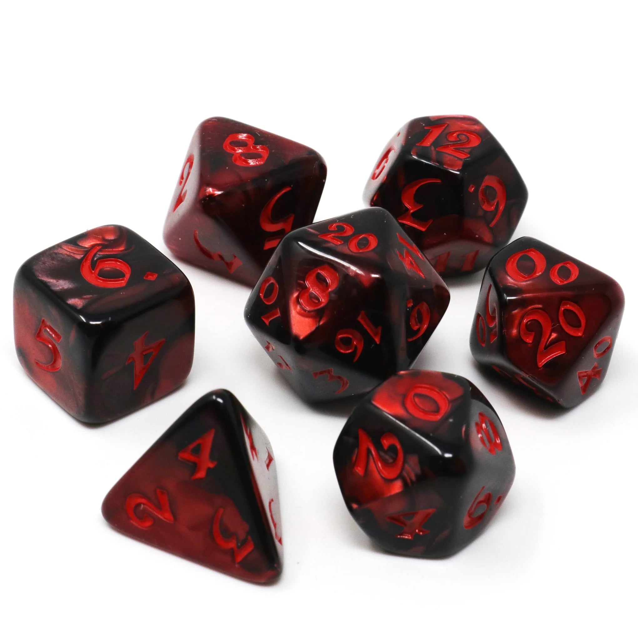 7-Piece RPG Set - Inquisitor with Red Sword & Armor for Dungeons & Dragons, Pathfinder, and Fantasy Tabletop Gaming
