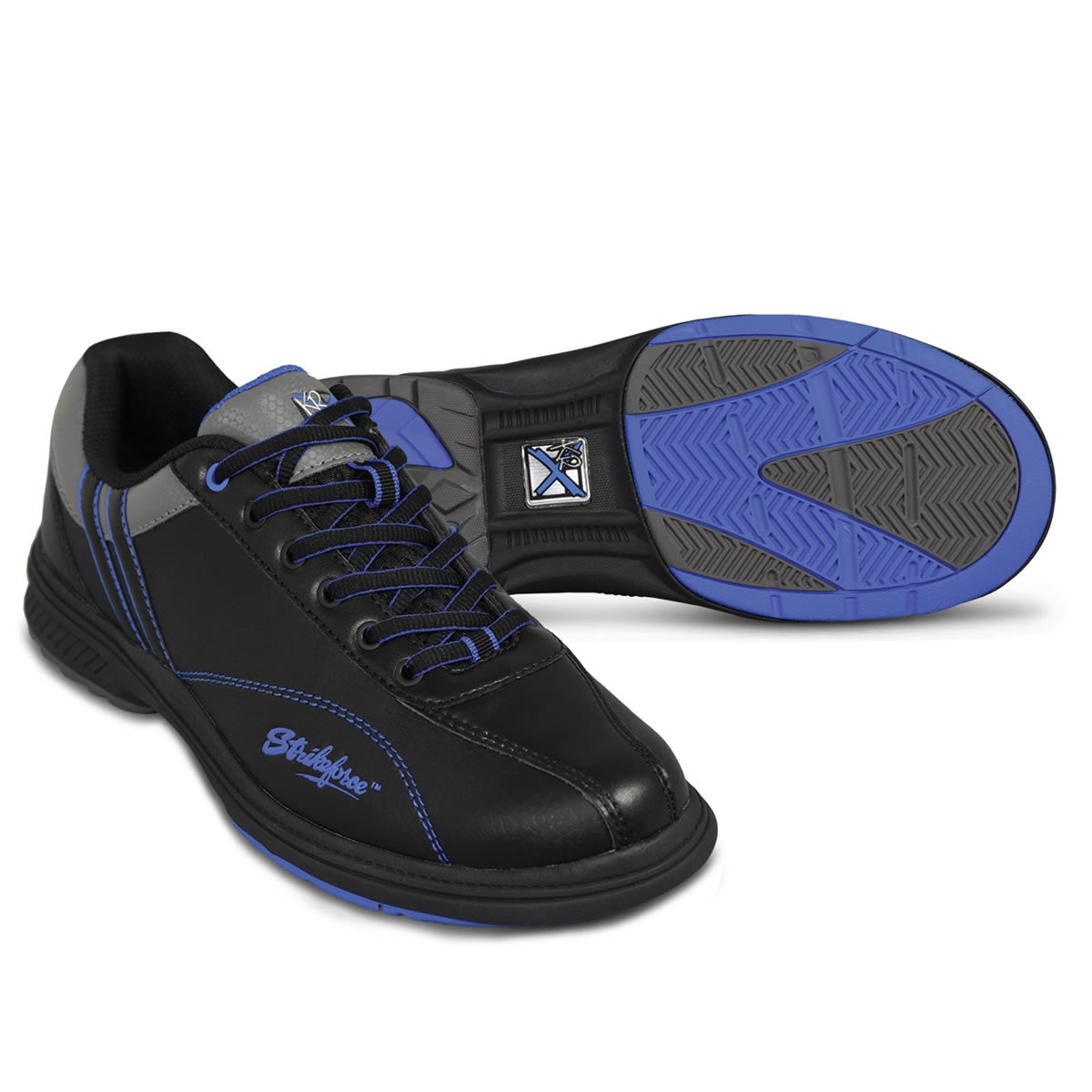 KR STRIKEFORCE Men's Raptor Bowling Shoes - Black/Royal | Professional Comfort for League Play & Tournament Bowling