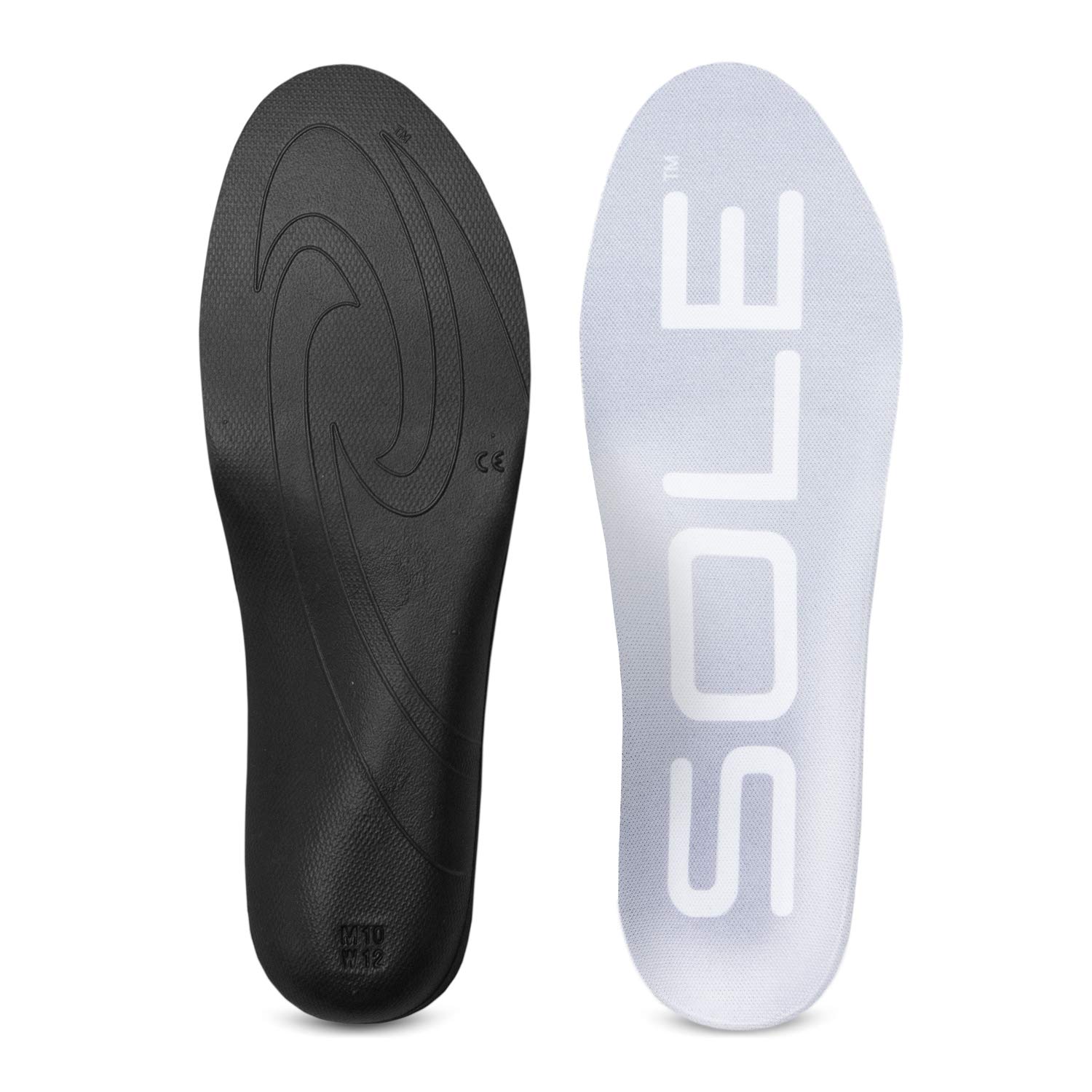 SOLE Active Thin Insoles for Men & Women - Cushioned Arch Support for Running, Walking & Work - Size Men's 2.5-3 / Women's 4.5-5 - Perfect for Athletic Shoes & Everyday Comfort
