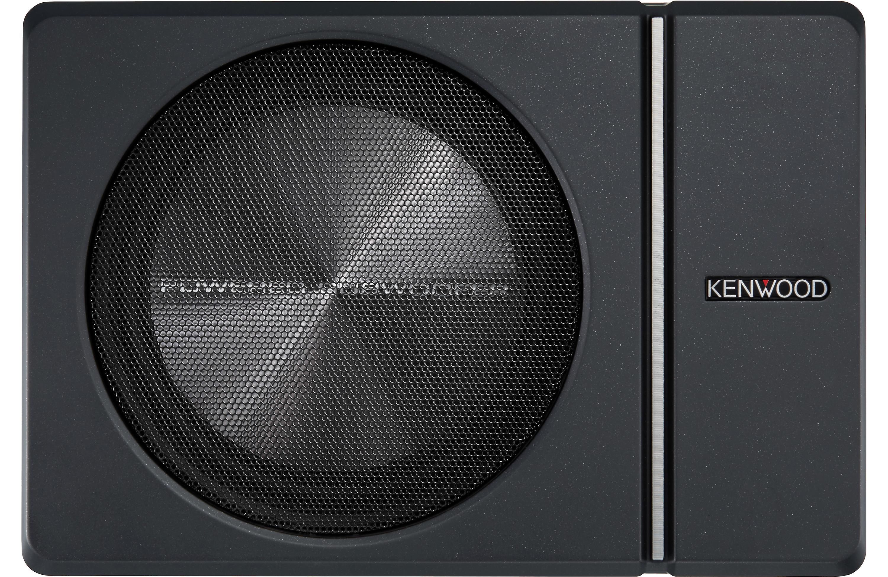 Kenwood KSC PSW8 Compact Powered Subwoofer - 8 Inch Car Audio Bass Speaker with Built-in Amplifier | Perfect for Car Audio Systems & Home Theater Setups