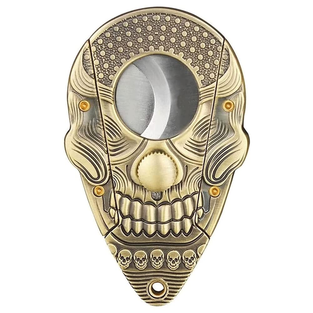 Premium Stainless Steel Guillotine Cigar Cutter with Sharp Blades - Gold Cigar Clipper Scissors in Gift Box - Perfect Cigar Accessories for Men's Birthday Gifts - Ideal for Home Bars, Outdoor Smoking & Special Occasions