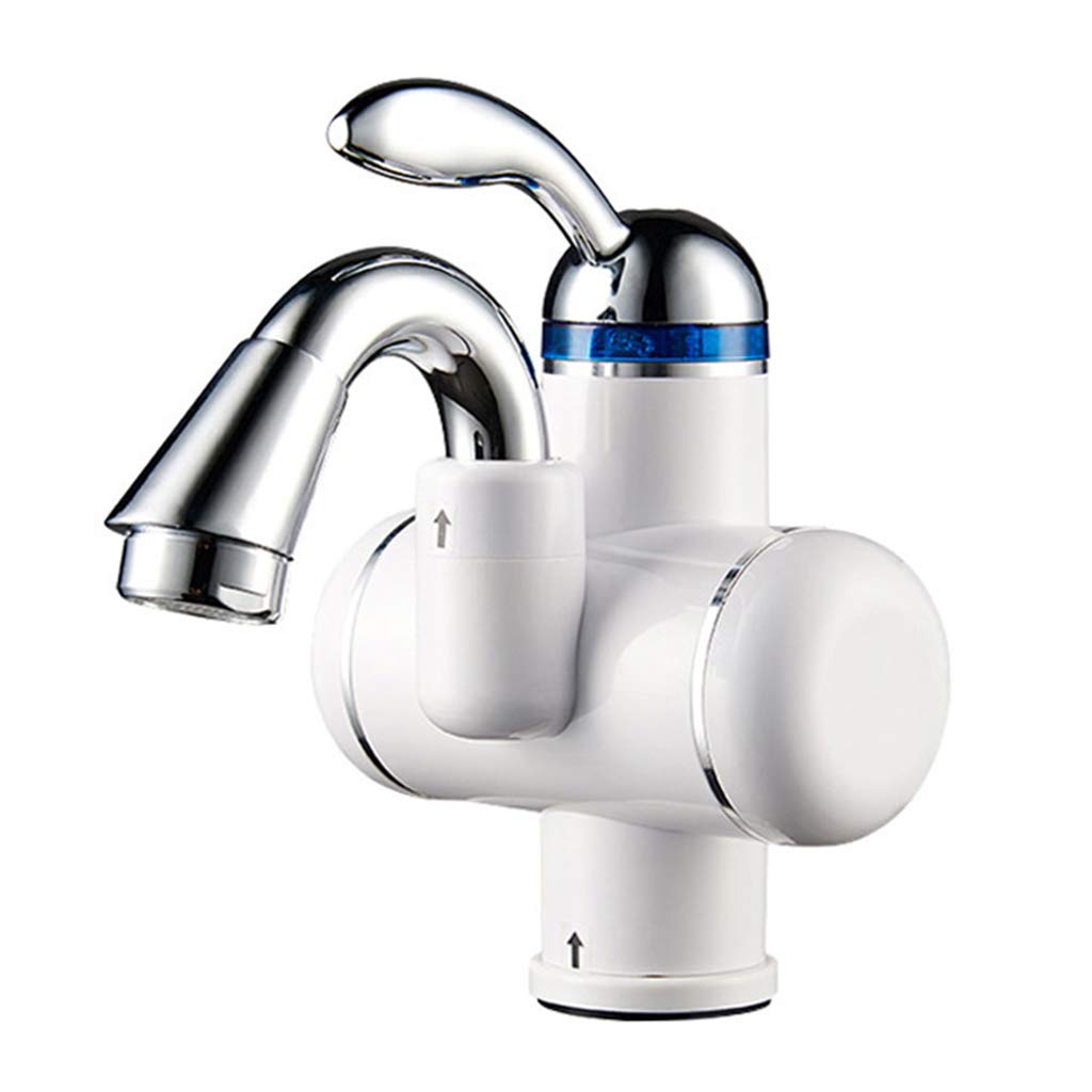 Instant Hot Water Electric Faucet - 220V Basin Type Kitchen & Bathroom Faucet with 180° Rotation, White Household Tap Water Heater for Sink Washing, Dish Cleaning & Hand Washing